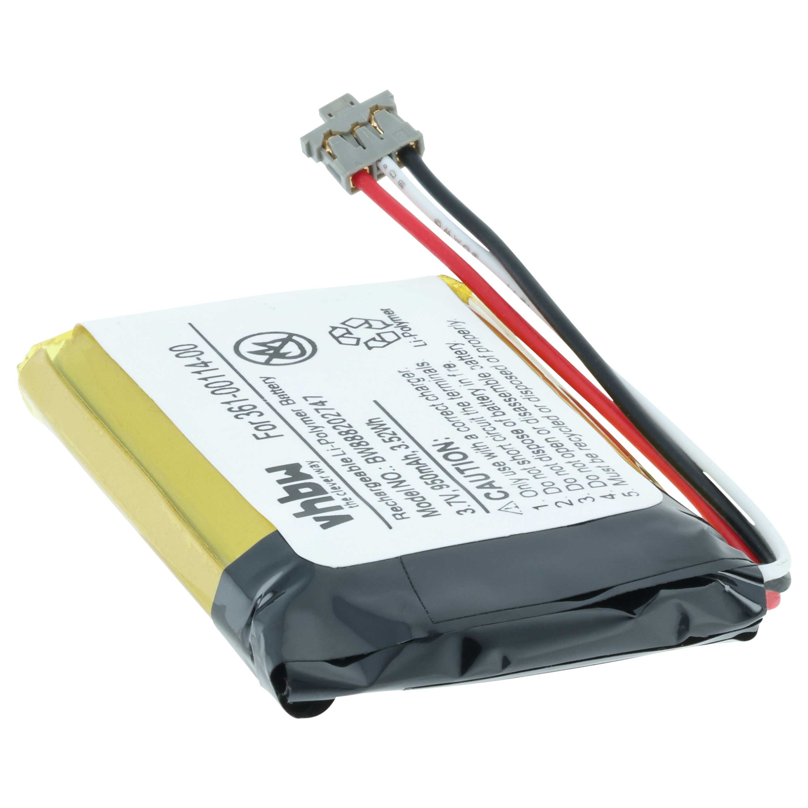 Batería reemplaza Garmin 361-00114-00 para dispositivo de comunicación GPS (950 mAh, 3,7 V, Li-Ion)