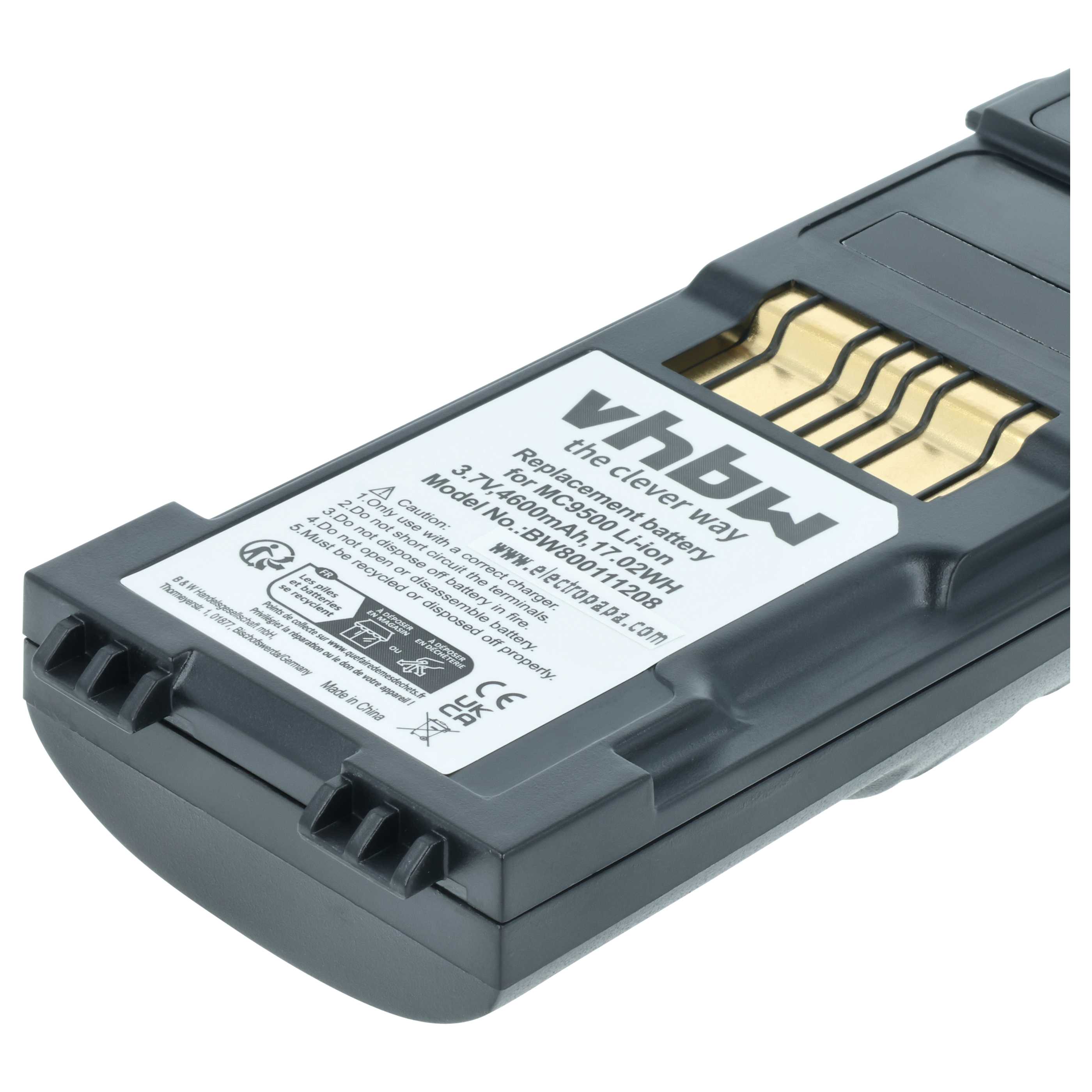2x Batteria sostituisce Symbol 82-111636-01, BTRY-MC95IABA0 per barcode scanner Symbol - 4600mAh 3,7V Li-Ion