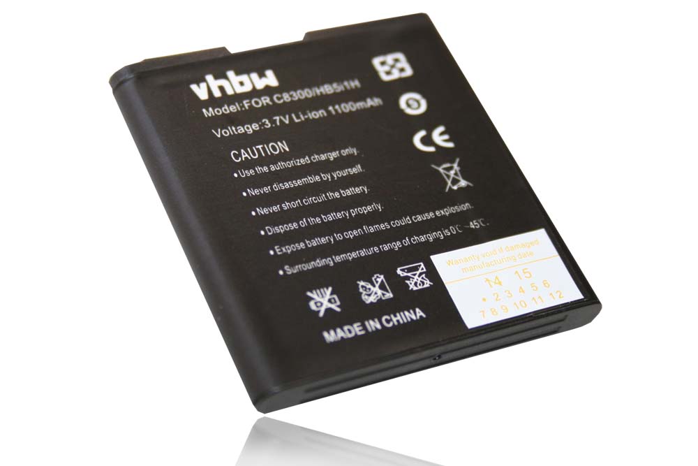 Batteria sostituisce HB5I1 per cellulare Huawei - 1100mAh 3,7V Li-Ion
