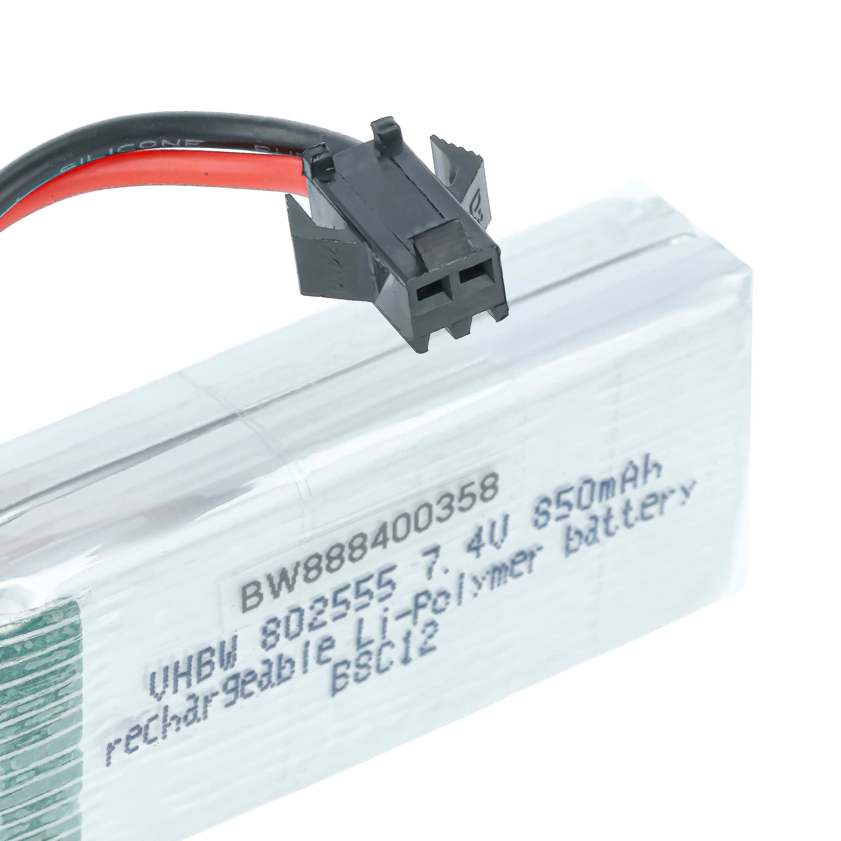 Batterie modèle radio-télécommandé - 850mAh 7,4V Li-polymère, SM-2P