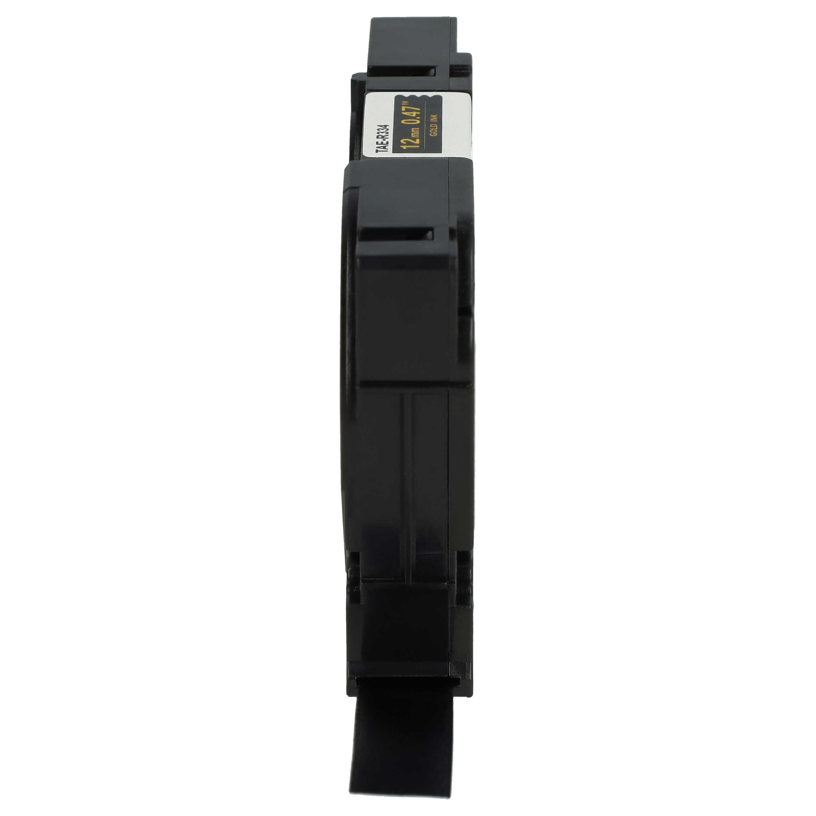 Label Tape Textile replaces Brother TZE-R334 - 12 mm Gold to Black