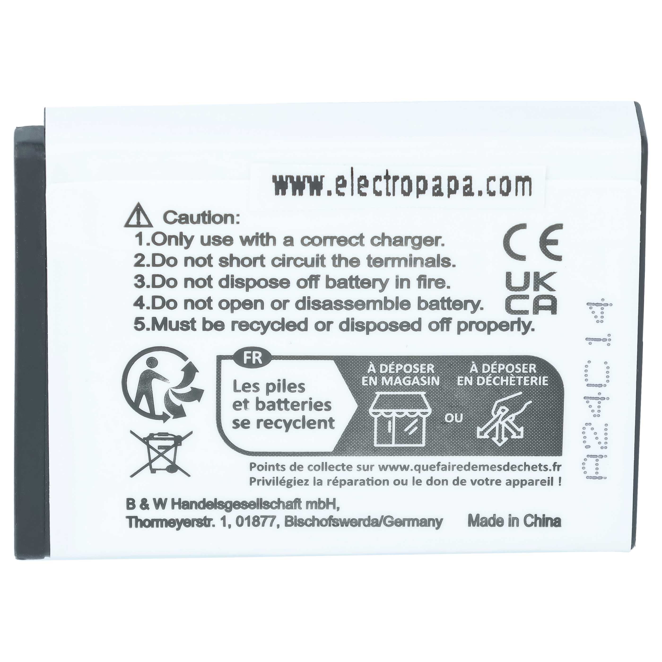 Battery replaces Samsung BP-85a, BP85a, EA-BP85a, IA-BP85a - 750mAh, 3.7V, Li-Ion