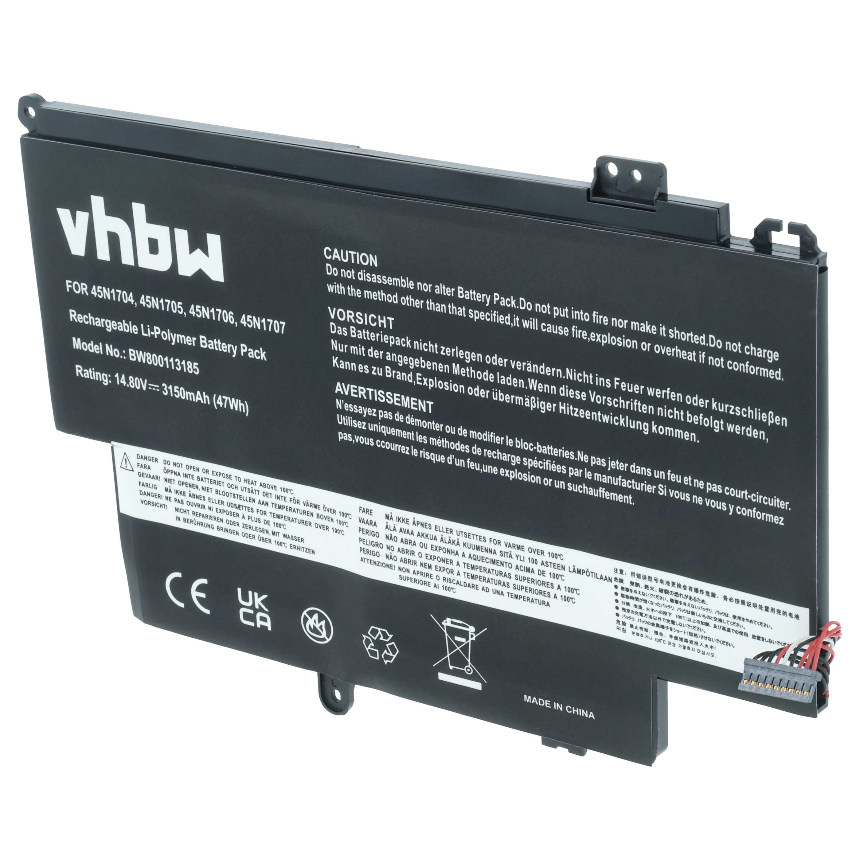 Akumulator do laptopa zamiennik Lenovo 45N1707, 45N1706, 45N1705, 45N1704 - 3150 mAh 14,8 V LiPo
