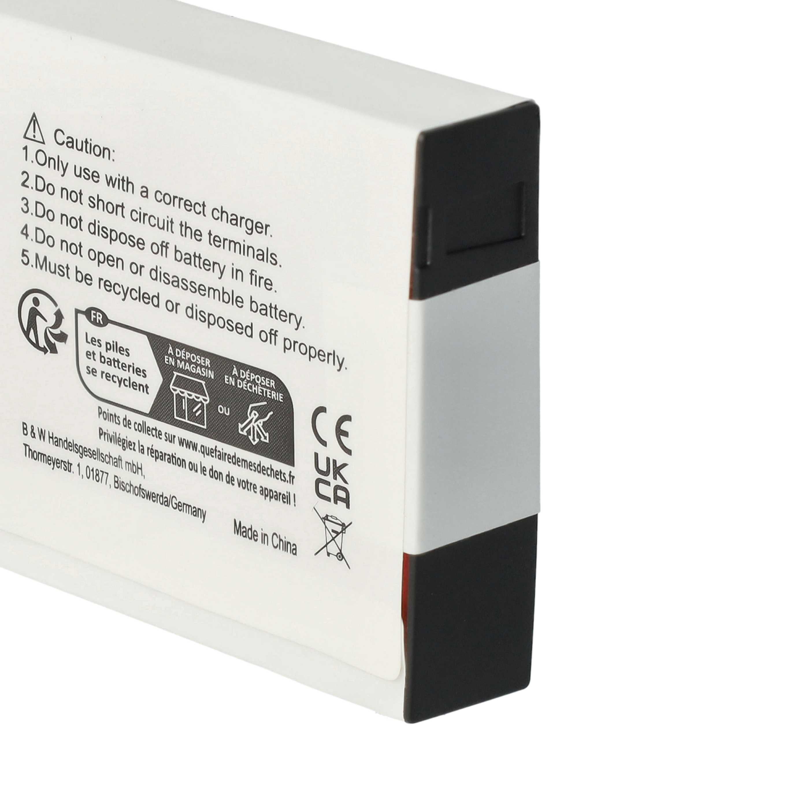 Videocamera 3x Battery replaces Samsung IA-BP125A, AD43-00197A, BP125A, IA-BP125 - 1100 mAh 3.6 V Li-Ion