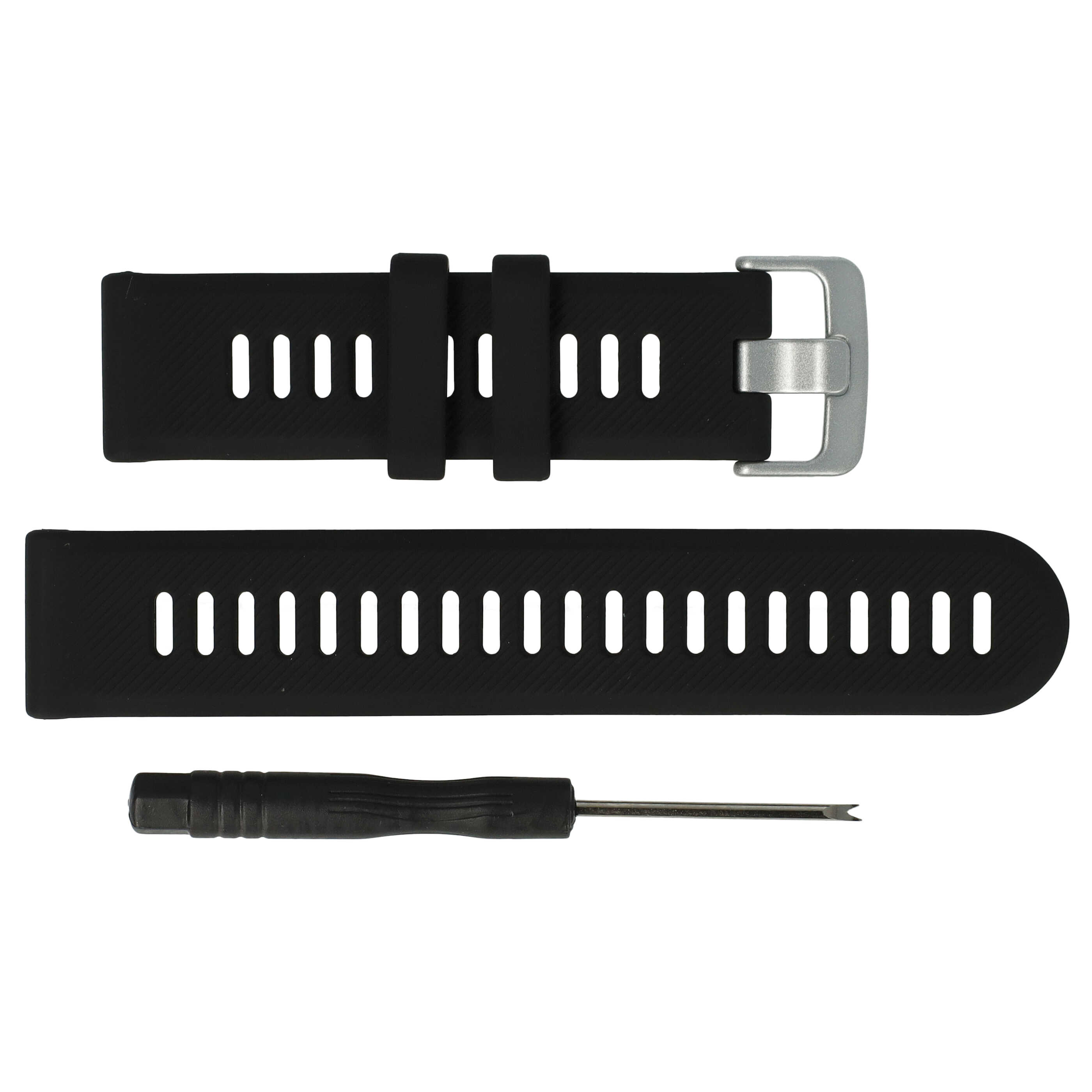 cinturino per Garmin Forerunner Smartwatch - 9 + 12,2 cm lunghezza, 22mm ampiezza, silicone, nero