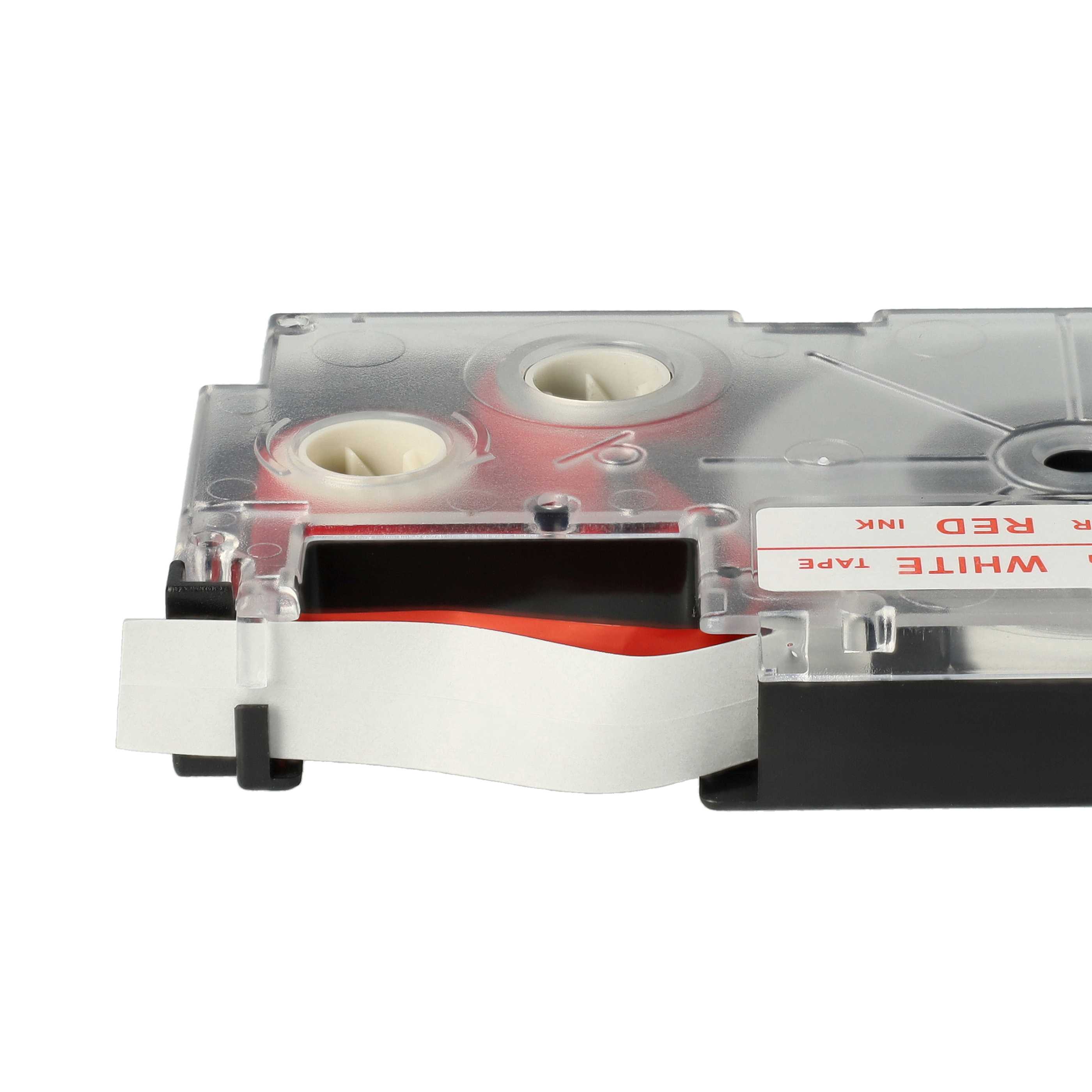 Label Tape replaces Casio XR-9WER1, XR-9WER - 9 mm Red to White