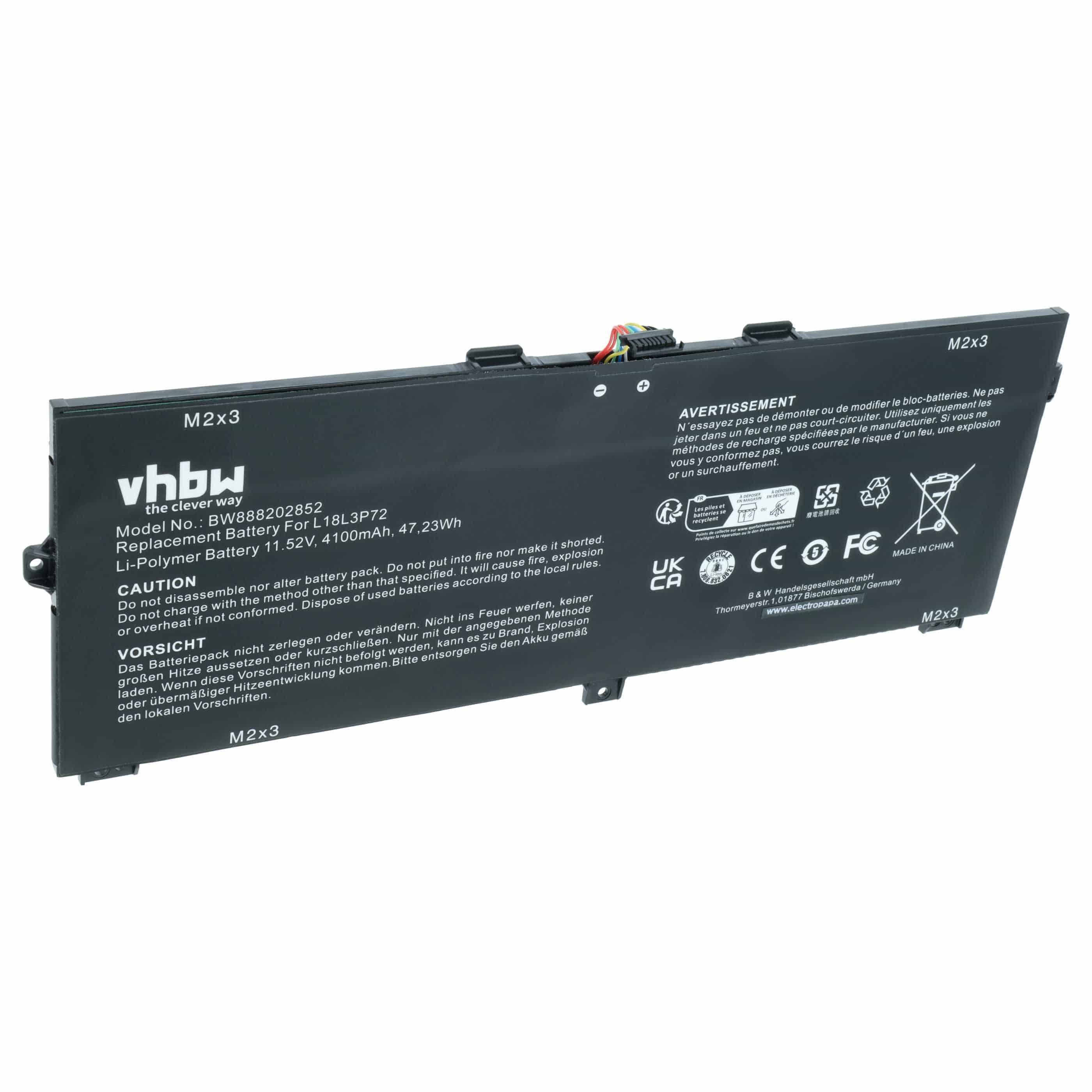 Akumulator do laptopa zamiennik Lenovo 02DL021, 02DL022, 5B10W13927, 5B10W13928 - 4100 mAh 11,52 V LiPo