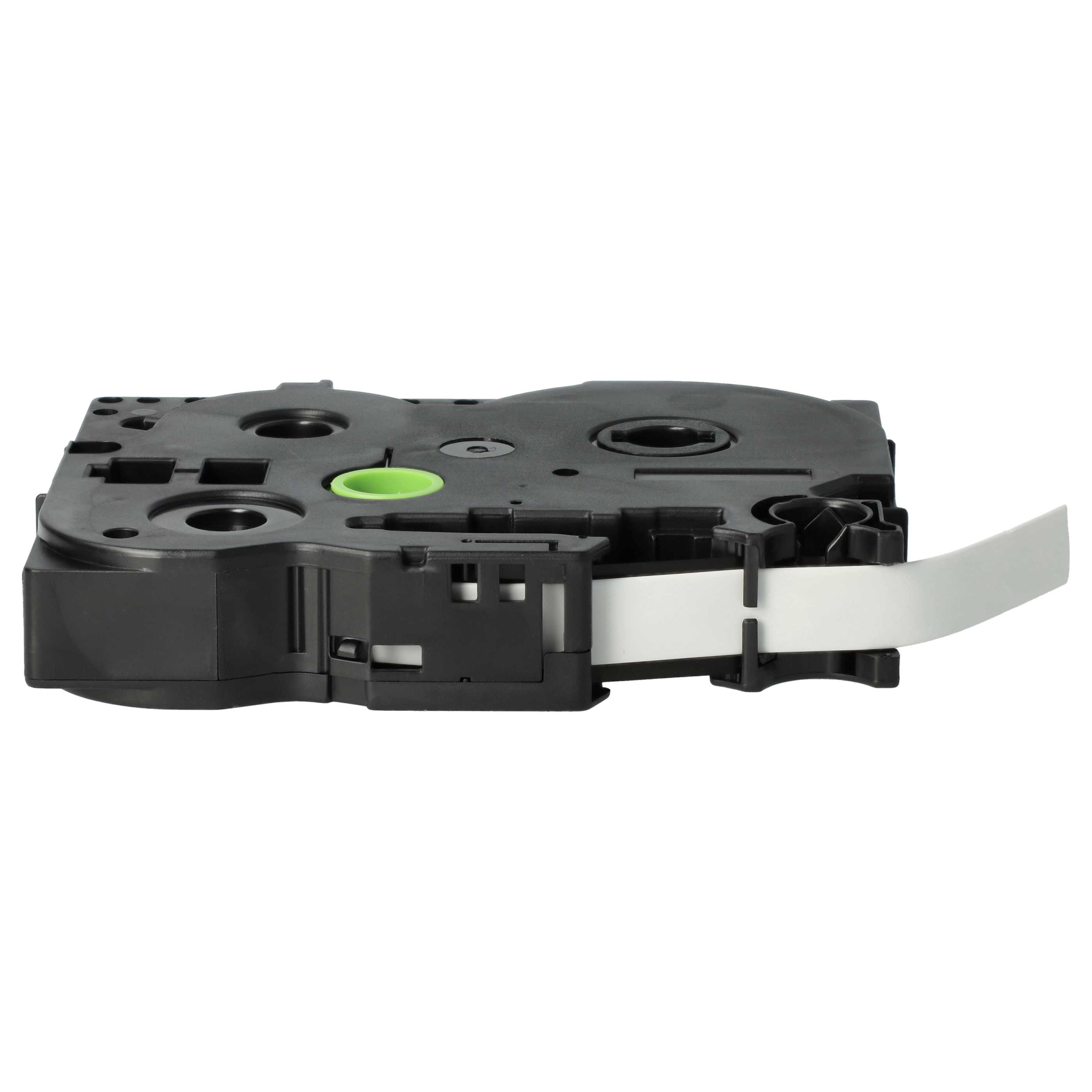 5x Label Tape replaces Brother HSE-221 - Black to White, Heat Shrink Tape, 8.8 mm