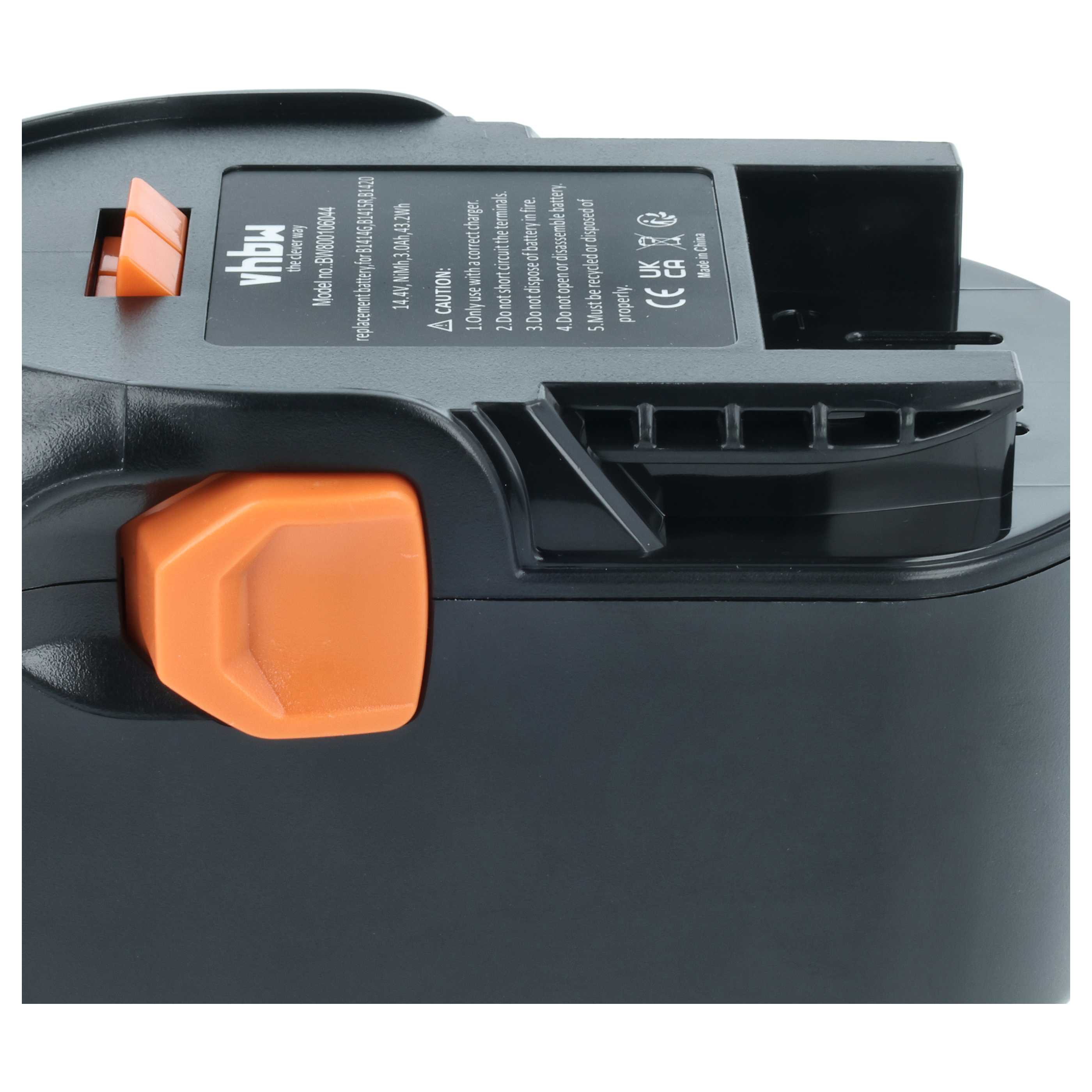 2x Batteria sostituisce AEG 4935413106, 4935416790, B1420, B1414G, B1415R per attrezzo - 3Ah 14,4V NiMH