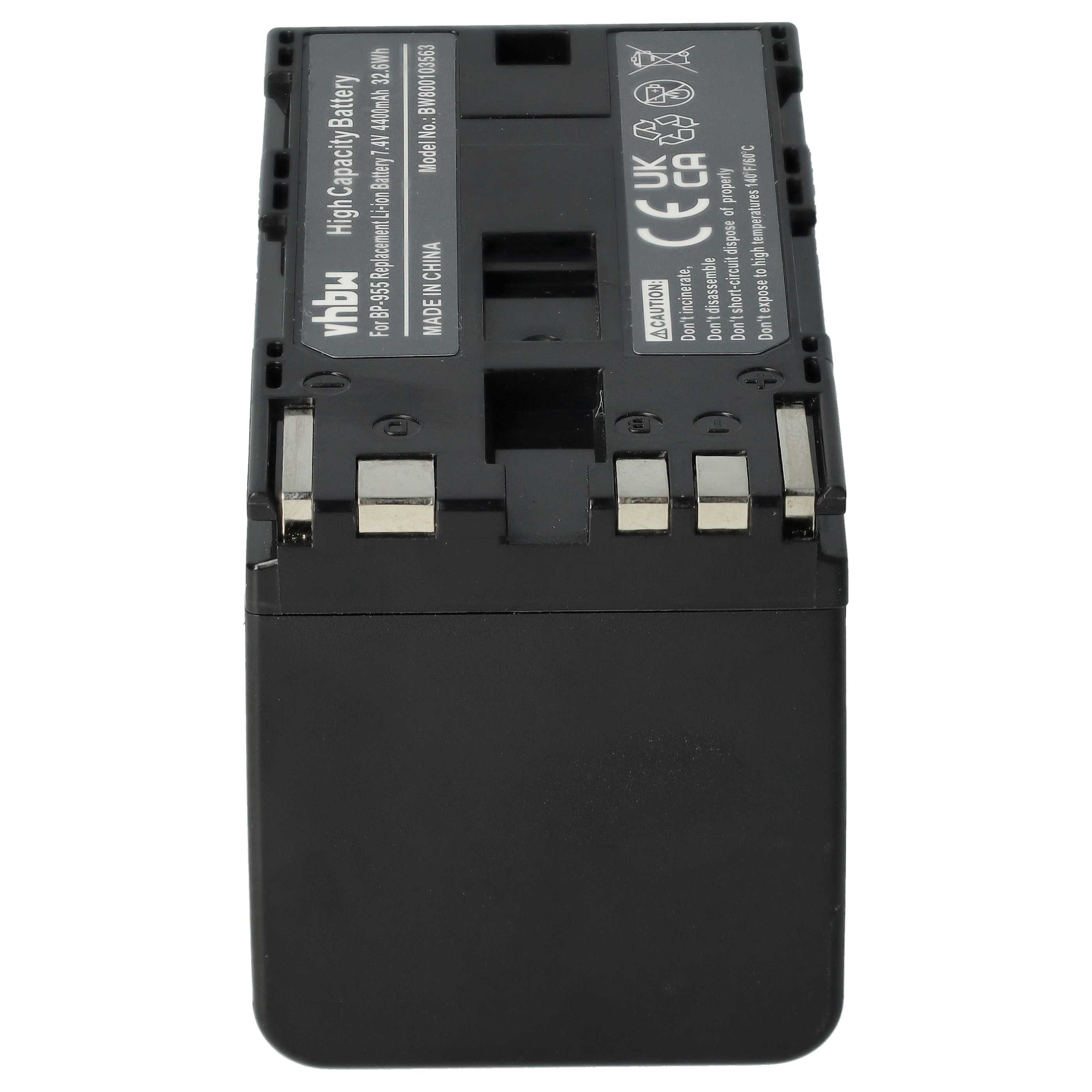 Videocamera Battery replaces Canon BP-975, BP-955 - 4400 mAh 7.4 V Li-Ion