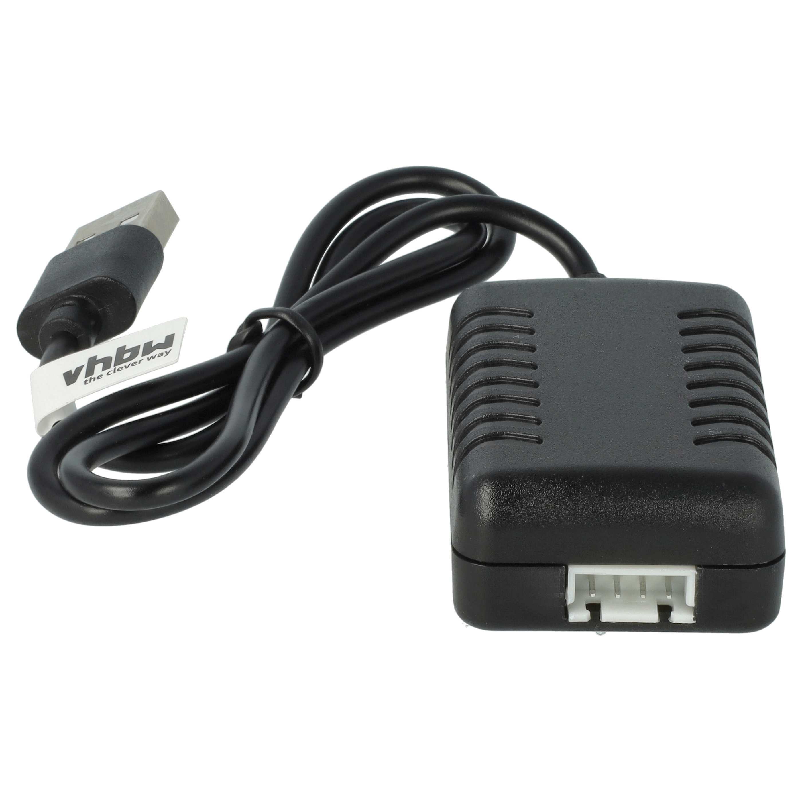 USB Charging Cable suitable for RC Batteries with JST-XH 4P Connector, RC Model Making Battery Packs - 55 cm 1