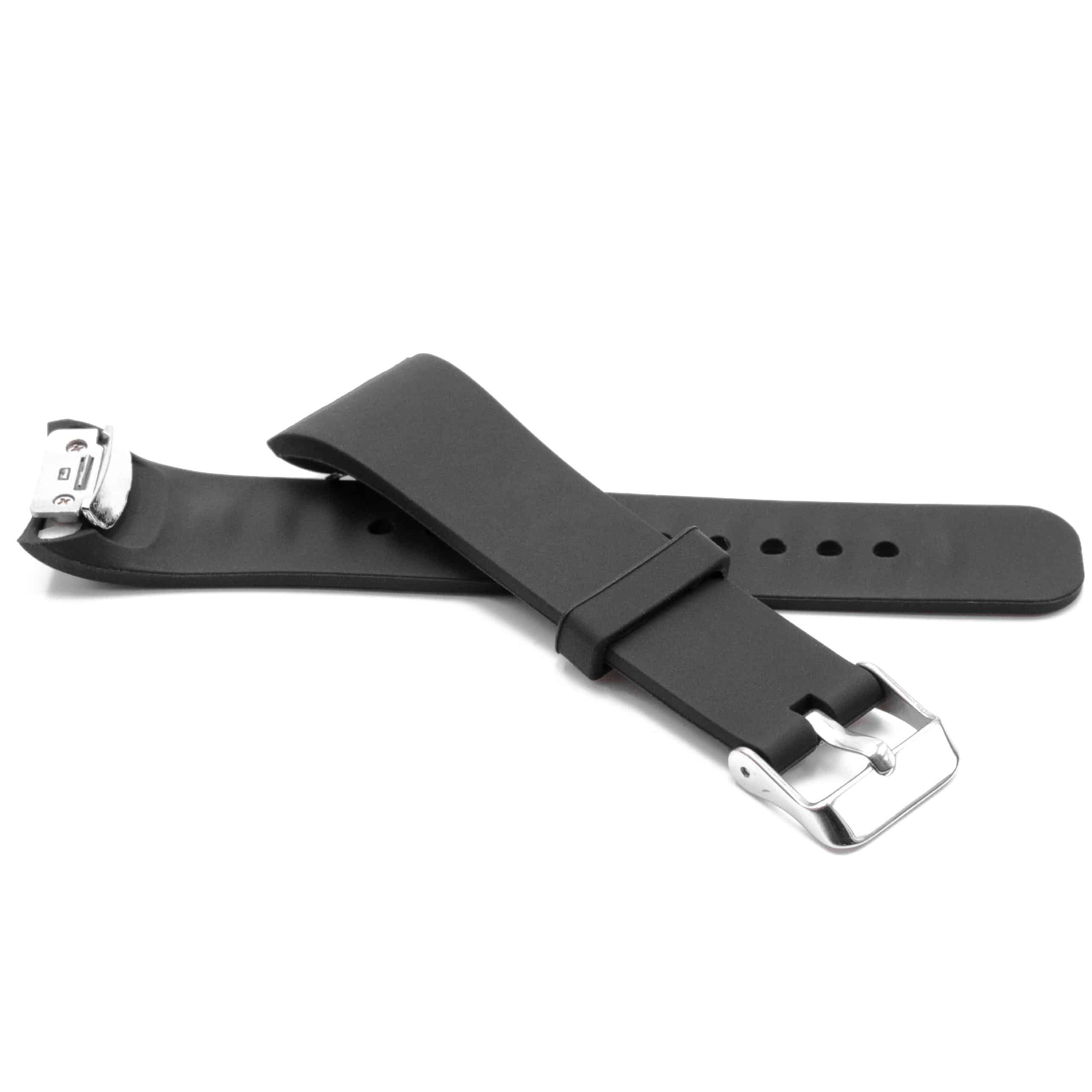 Armband für Samsung Gear Smartwatch - 11,7 + 7,6 cm lang, 18,5mm breit, Silikon, schwarz