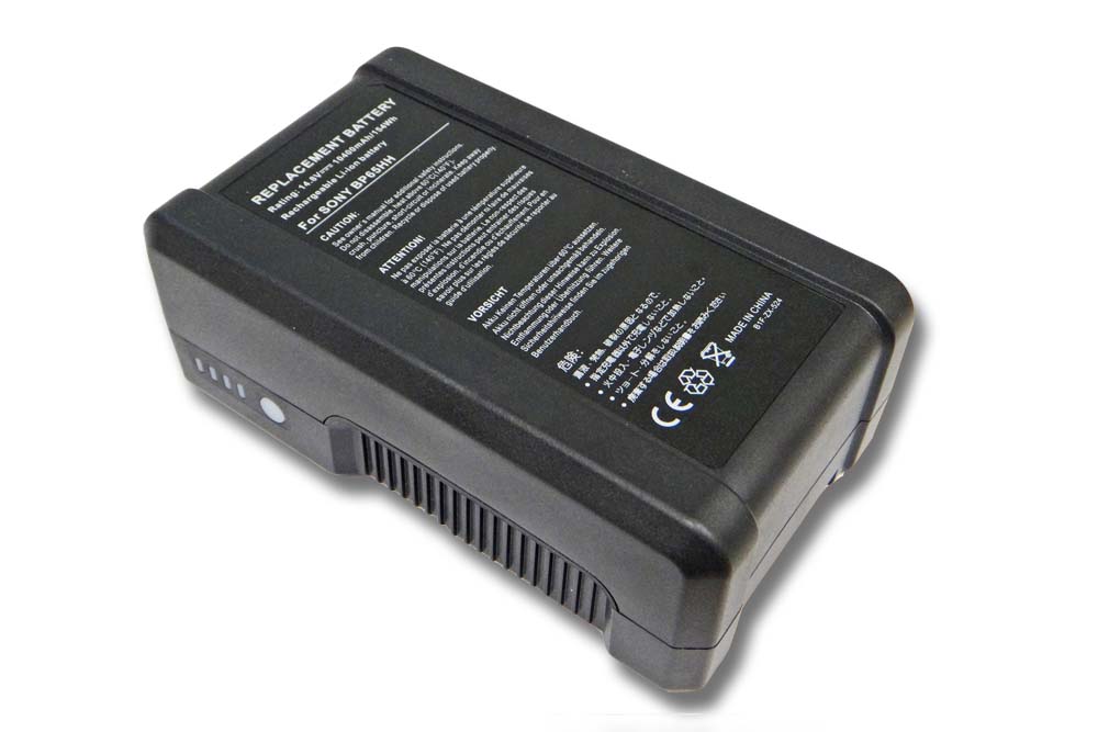 Videocamera Battery Replacement for Sony BP-150w, BP-150WS, BP-190S, BP-190WS, BP-230W - 10400mAh 14.8V Li-Ion