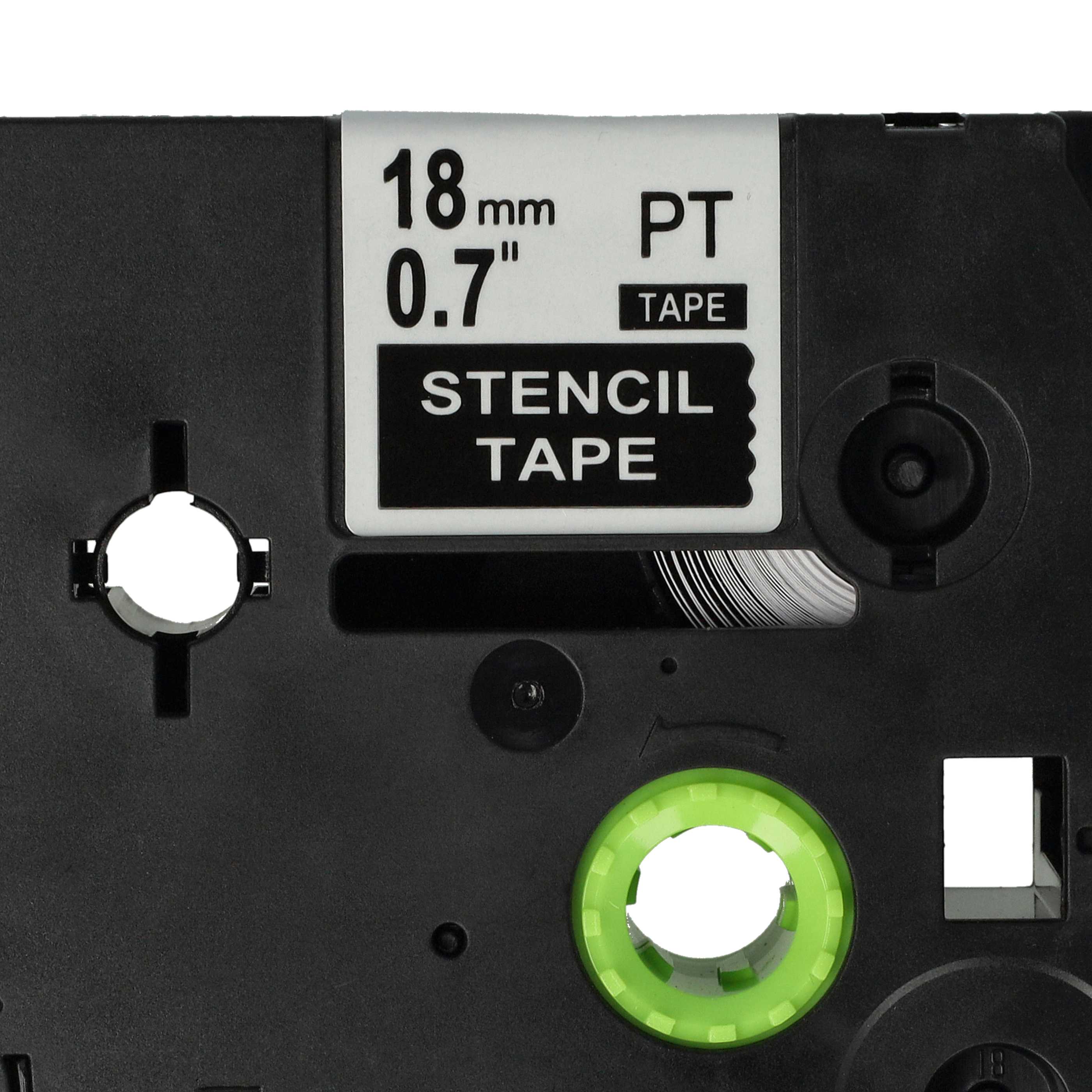 5x Stencil Tape Cassette replaces Brother ST-141, STE-141 for Brother Label Printer - White to Transparent