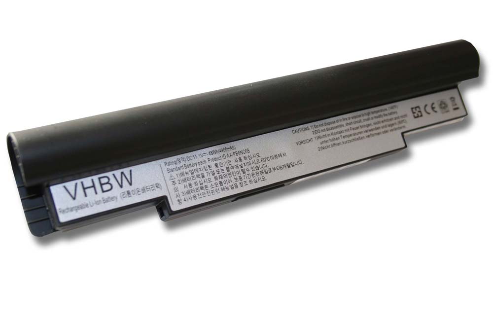 Batterie remplace Samsung AA-PB8NC6B, AA-PB8NC6M pour ordinateur portable - 4400mAh 11,1V Li-ion, noir