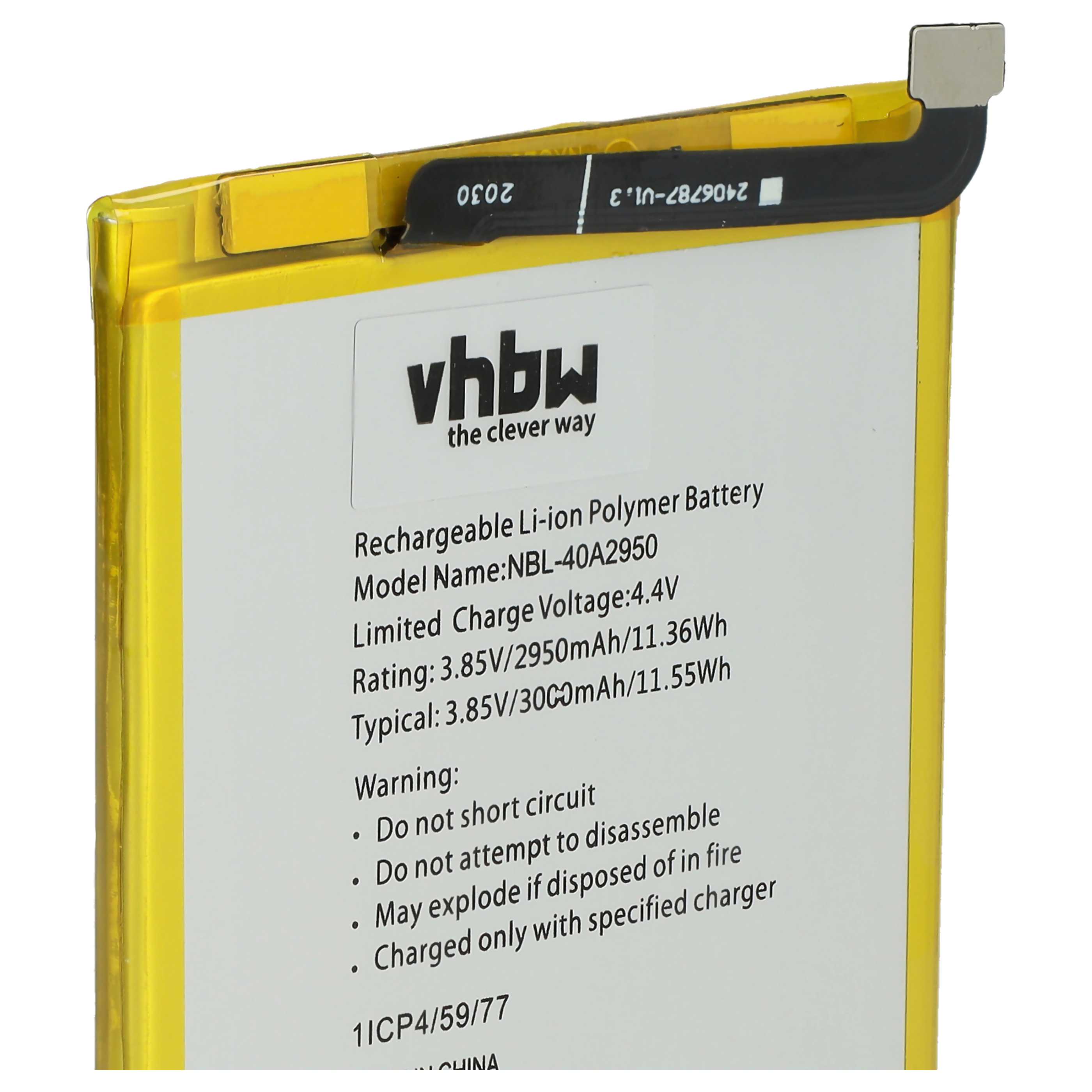 Akumulator do telefonu smartfona zamiennik Neffos / TP-Link NBL-40A2950 - 2850 mAh 3,85 V LiPo