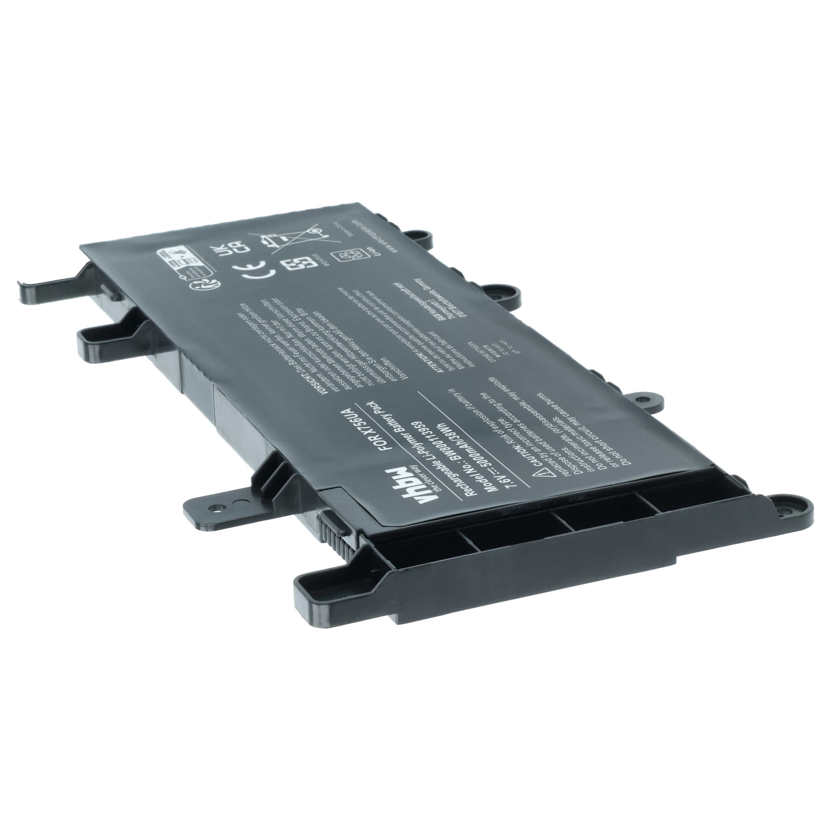 Akumulator do laptopa zamiennik Asus 0B200-01800100, C21-N1515, C21N1515 - 5000 mAh 7,6 V LiPo, czarny