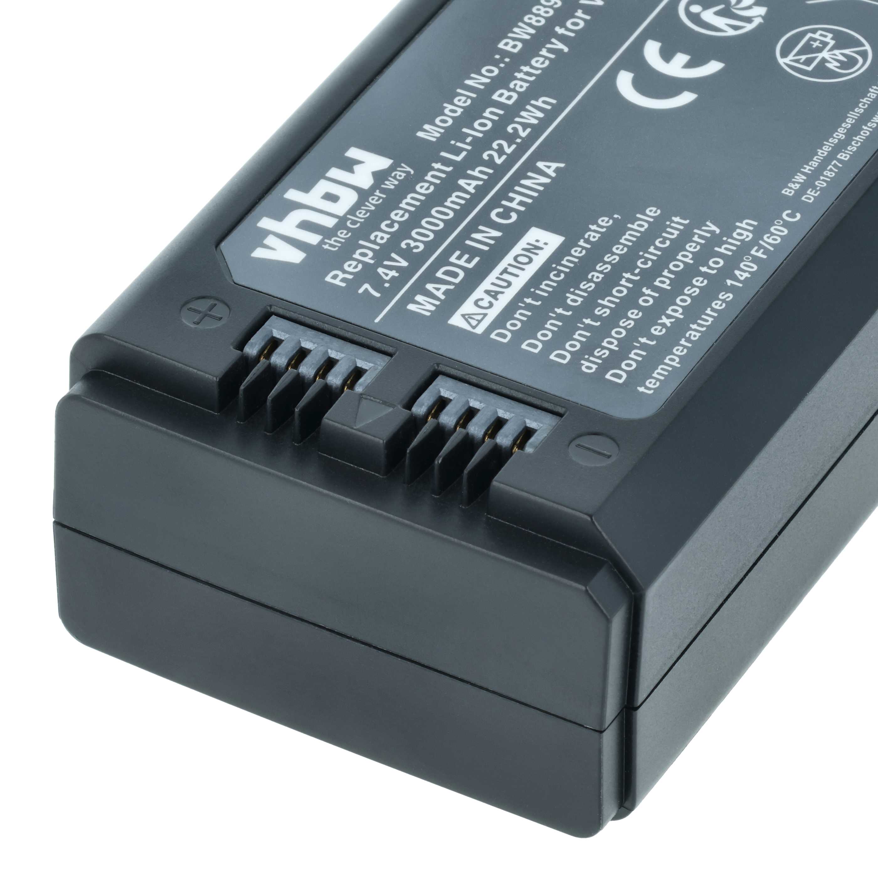 Batteria per flash per fotocamera sostituisce Godox VB30 - 3000mAh 7,4V Li-Ion