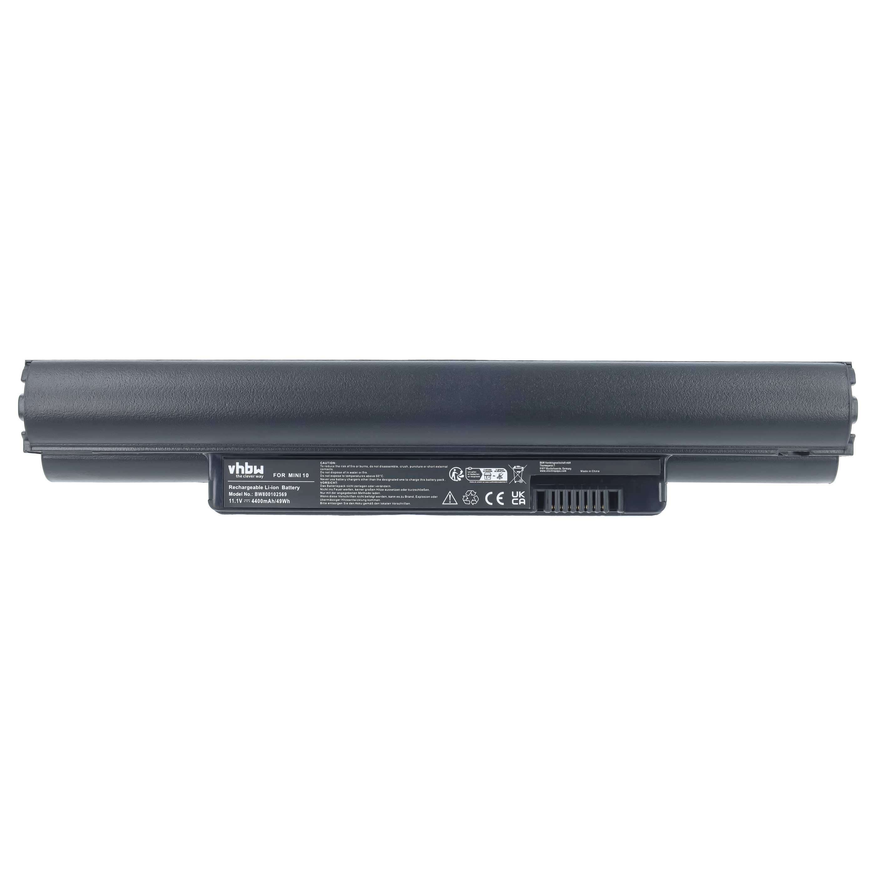Notebook Battery replaces Dell 312-0867, 312-0935, 312-0931, H766N, F144M - 4400 mAh 11.1 V Li-Ion, black