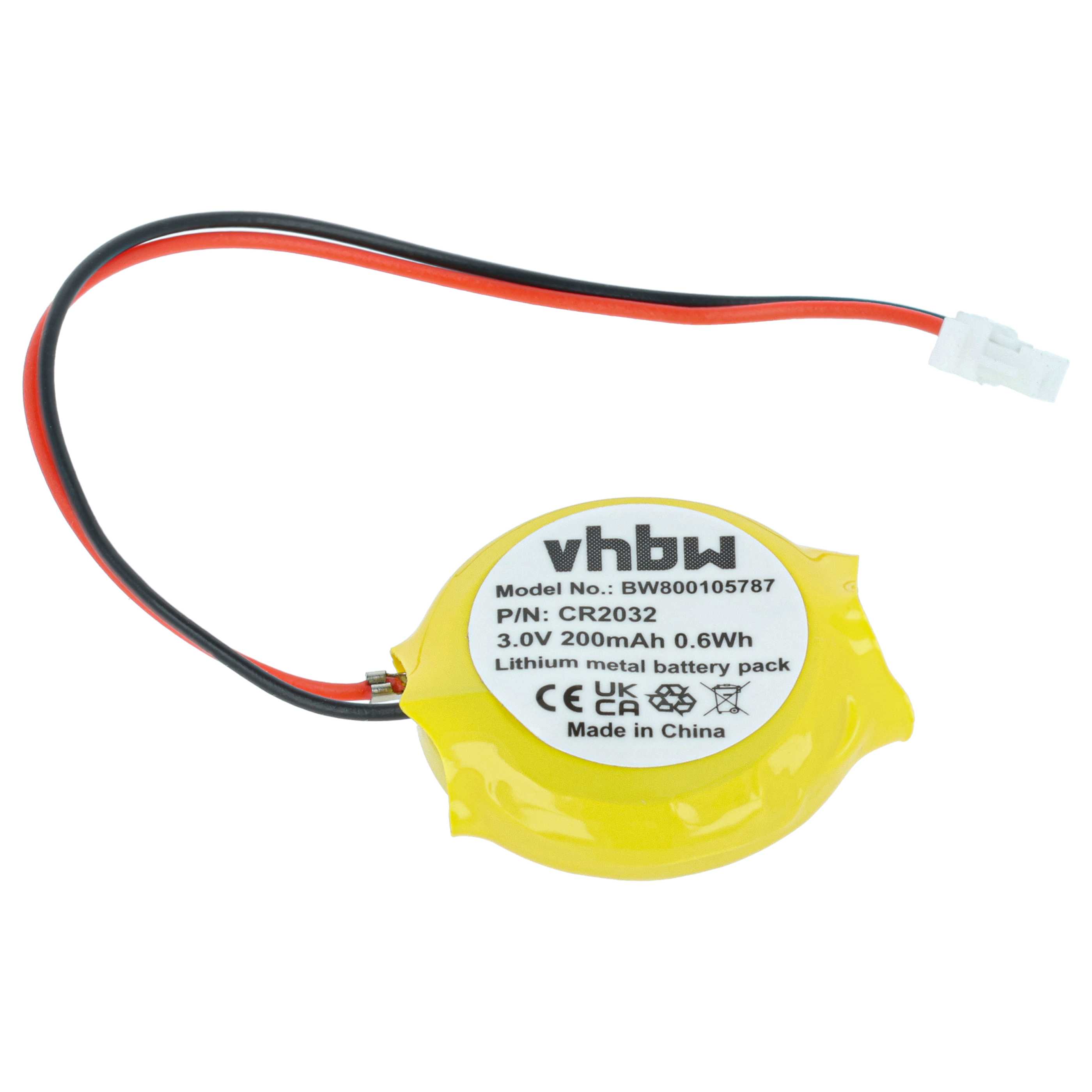 Batería reemplaza 02K6486, 02K6502, 152605-003, CR2032 para ordenador portátil - 200 mAh 3 V Li-Ion