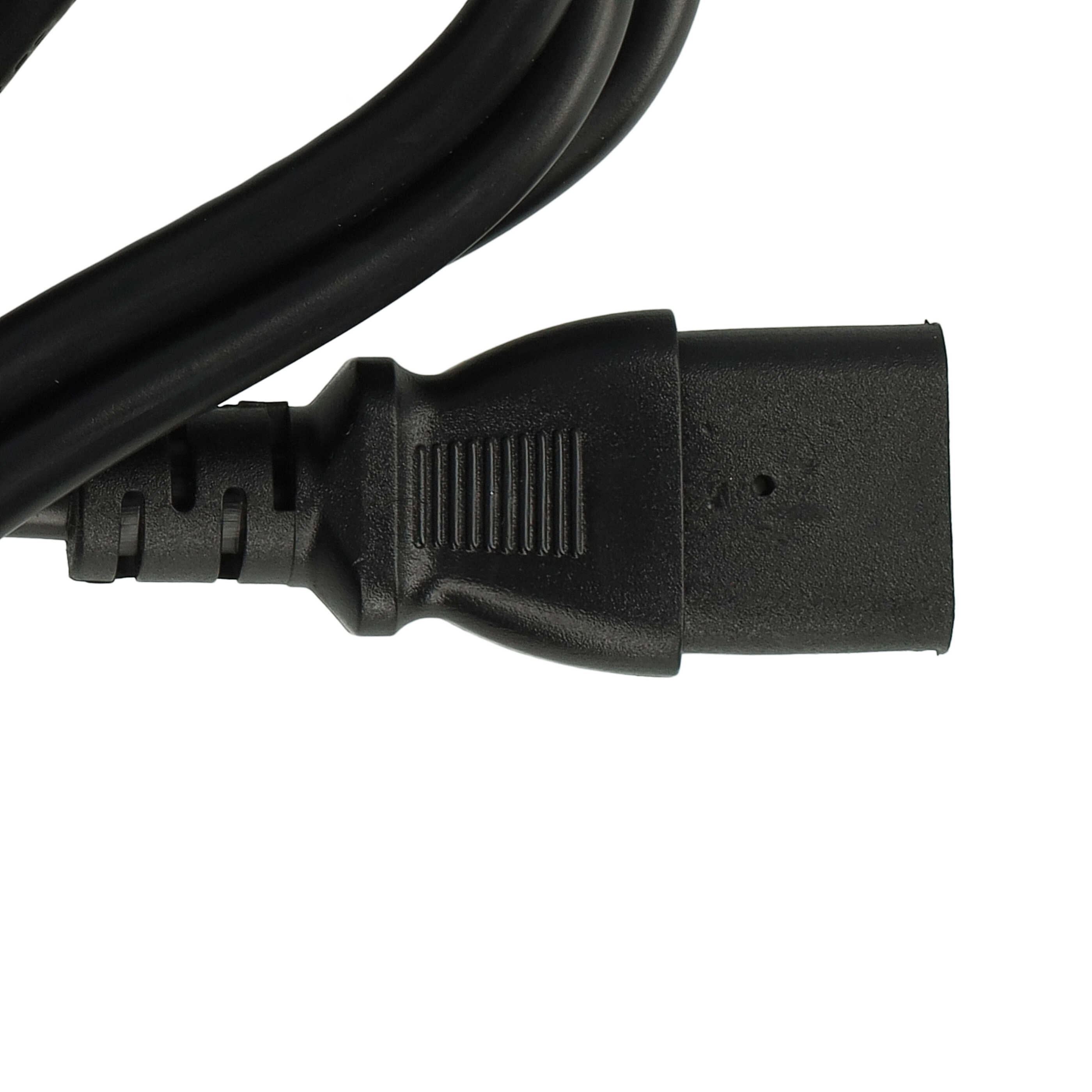 Cable de red C13 euroconector compatible con dispositivo IEC por ej. PC, monitor, ordenador - 1,2 m