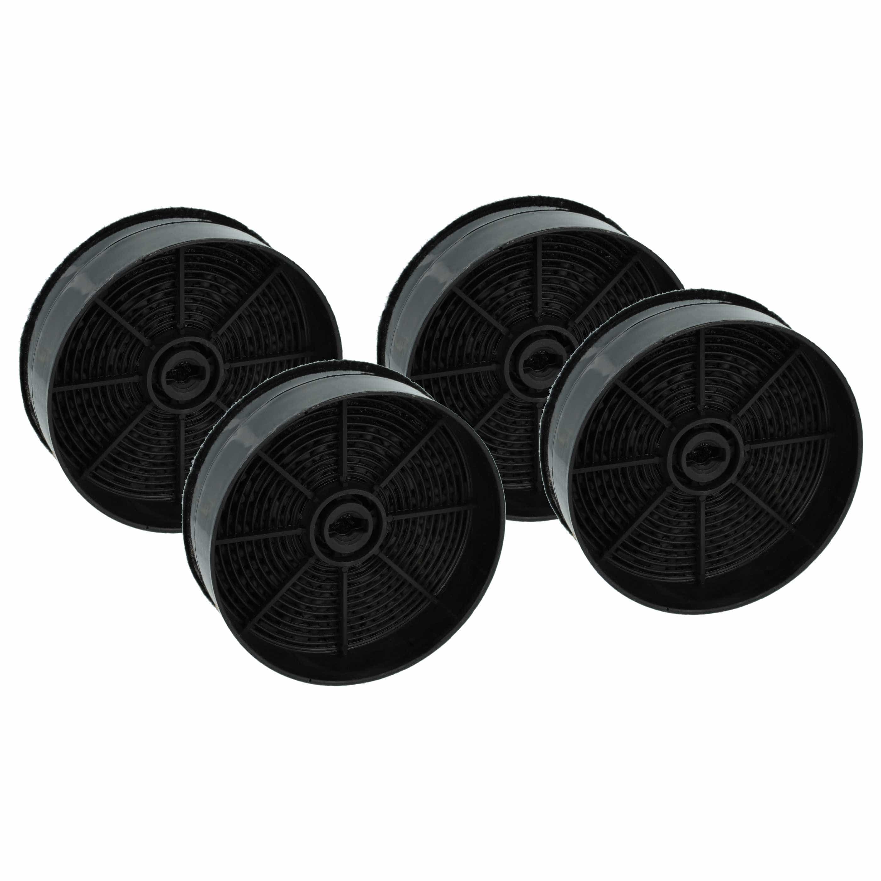 4x Filtres à charbon actif remplace AEG 902979880, ECFB03, 33005513 pour hotte Zanussi