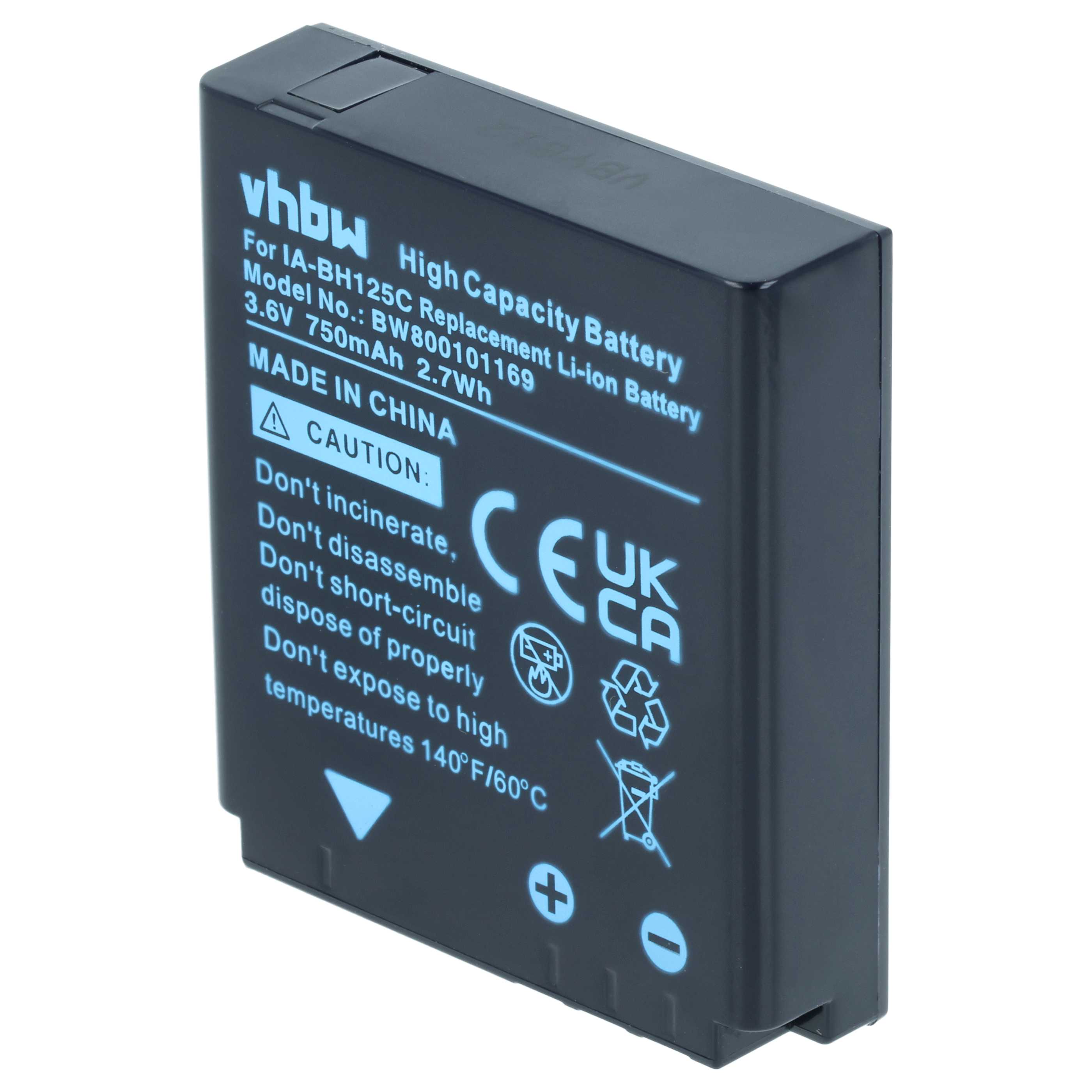 Battery replaces Pentax D-Li106 - 750mAh, 3.6V, Li-Ion