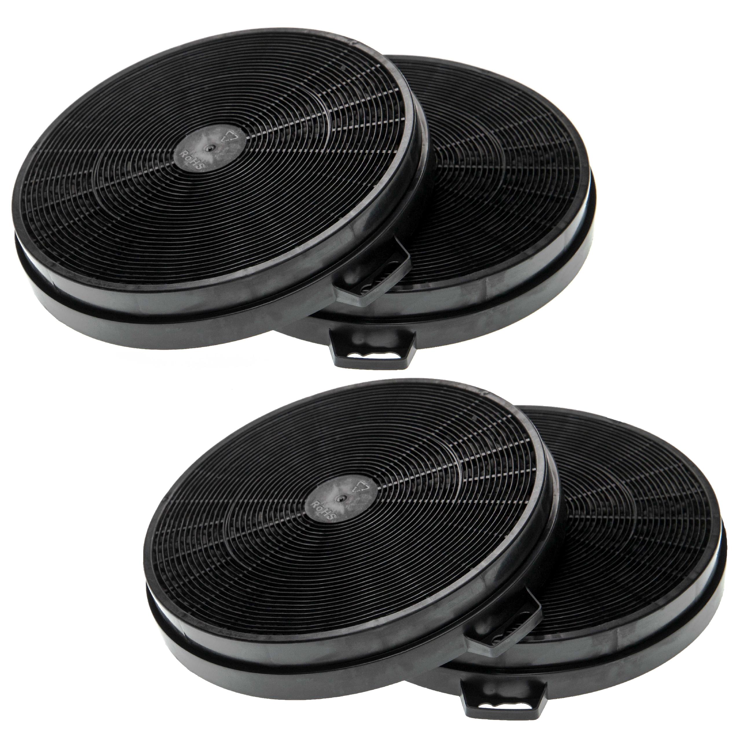 4x Filtres à charbon actif remplace AEG 902793719 pour hotte Zanussi