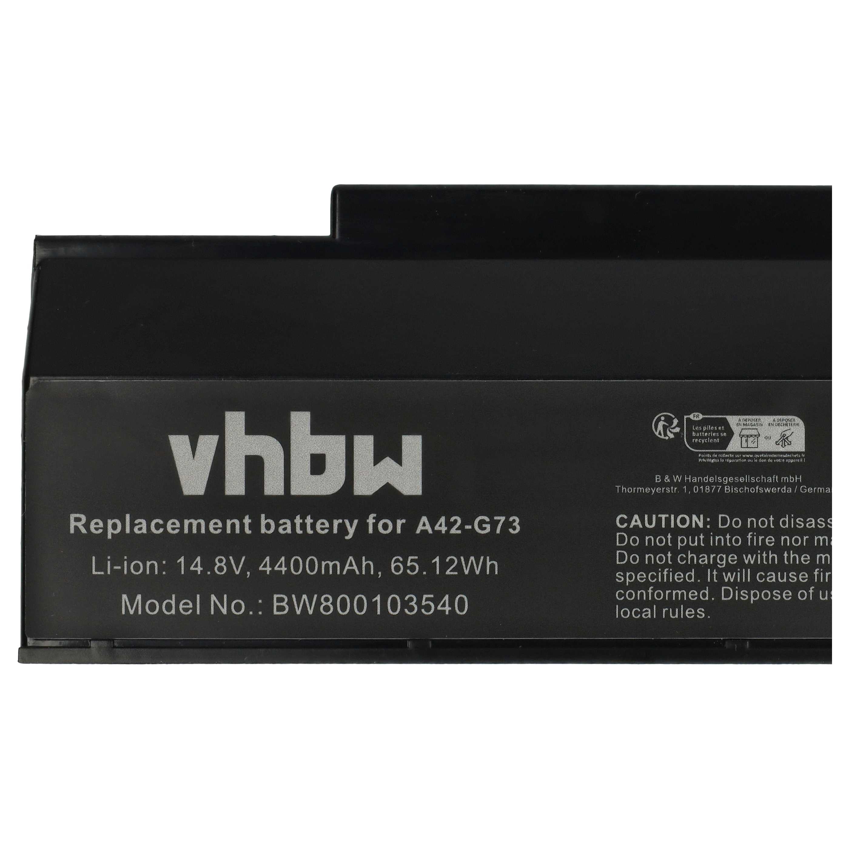 Akumulator do laptopa zamiennik Asus 07G016DH1875, 70-NY81B1000Z - 4400 mAh 14,8 V Li-Ion, czarny