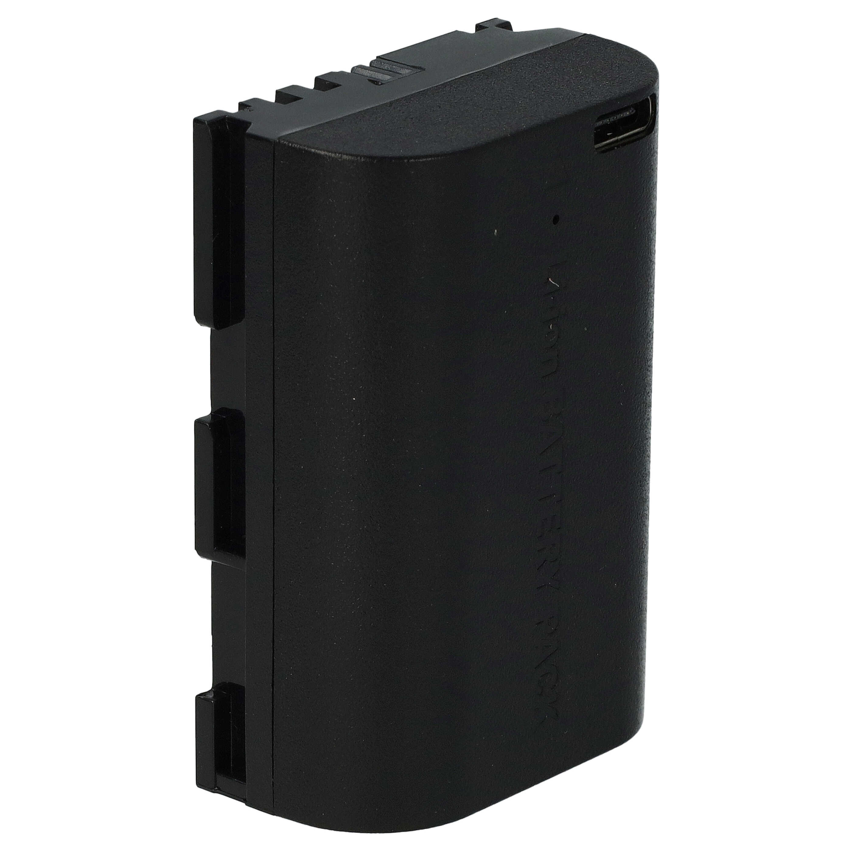 3x Battery replaces Canon LP-E6 - 1600mAh, 7.4V, Li-Ion, with USB C Socket