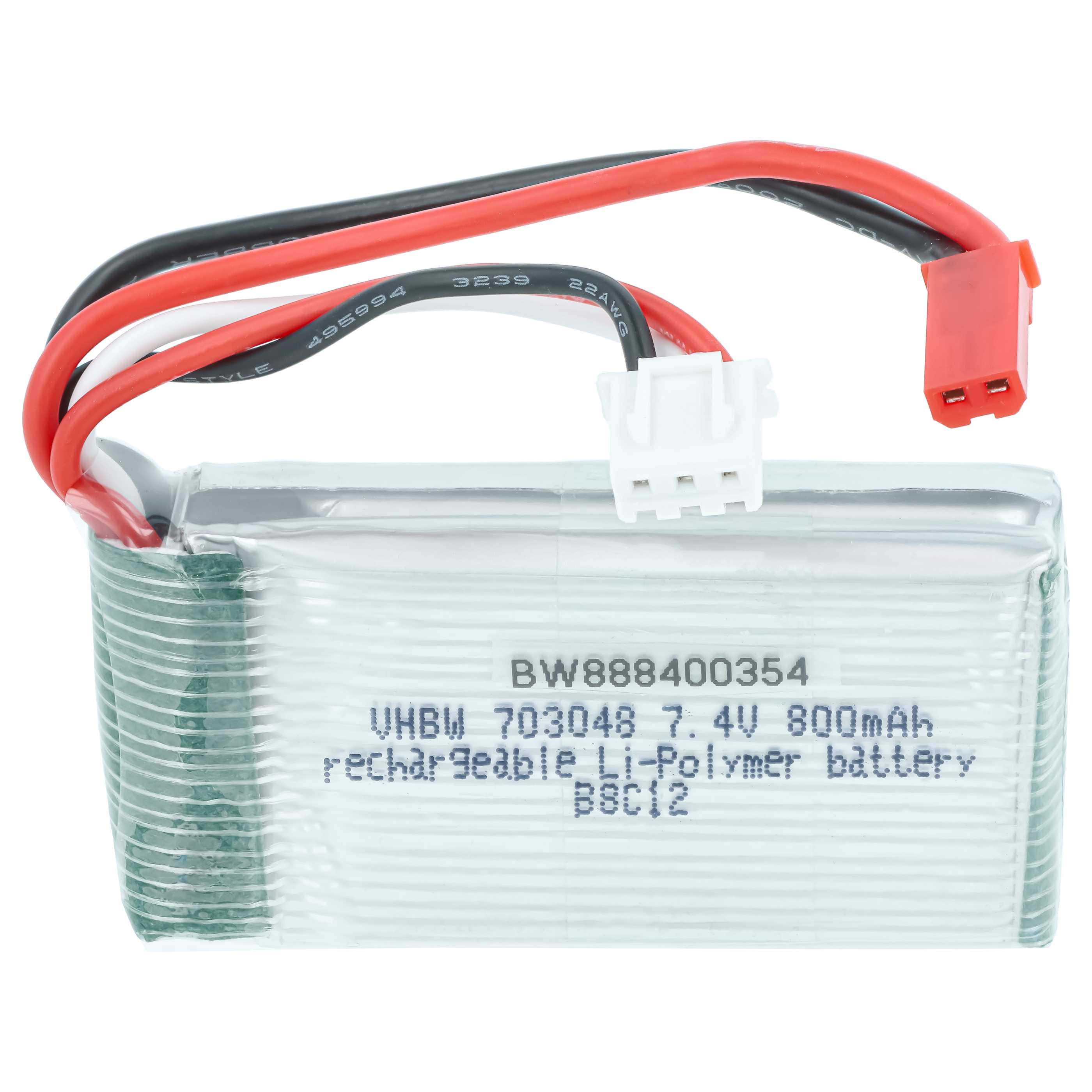 Batterie modèle radio-télécommandé - 800mAh 7,4V Li-polymère, BEC