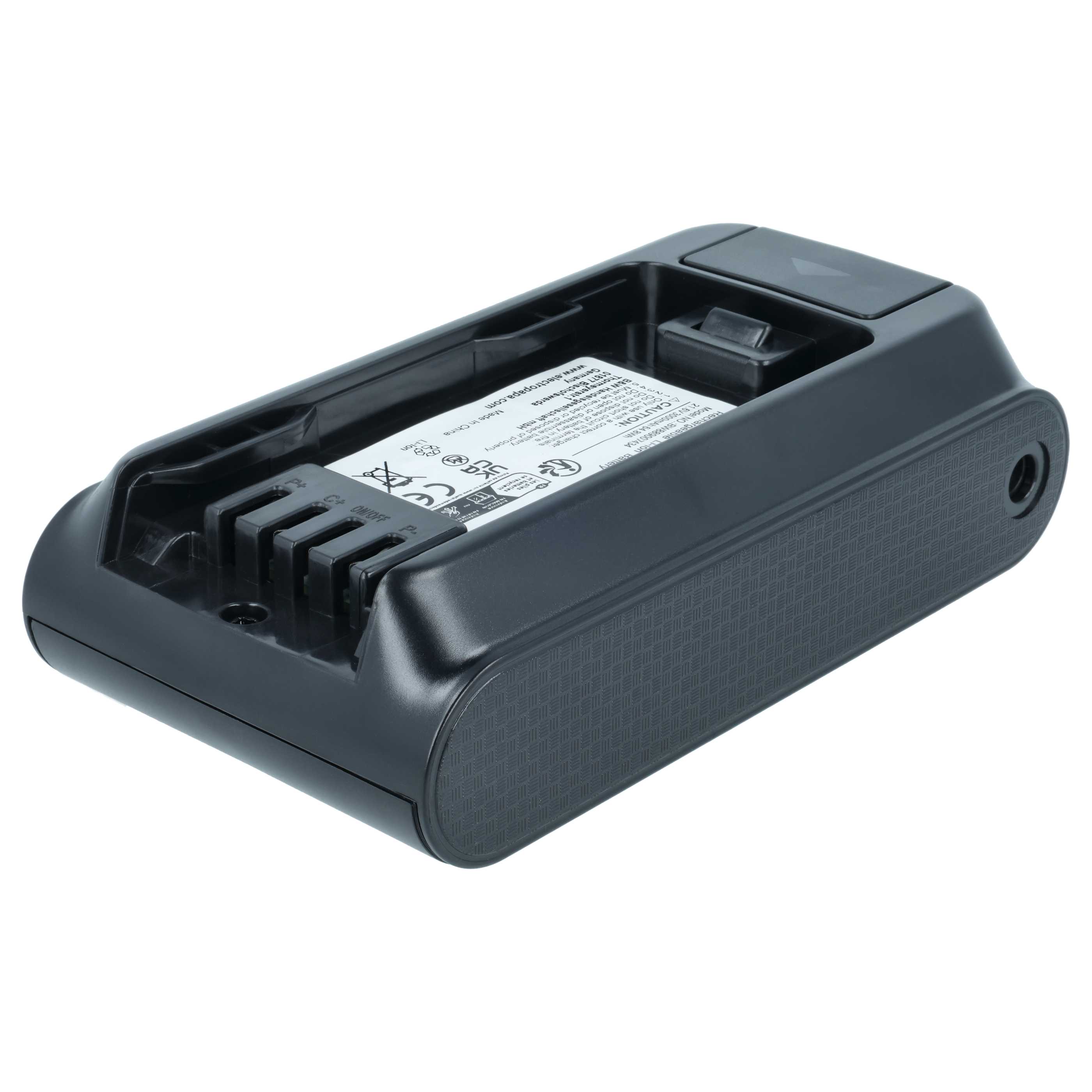 Battery replaces Shark XBTR625KSLN, XBTR625KSLEU, XBTR625KDC, XBTR625 for Shark 3000mAh, 21.6V, Li-Ion