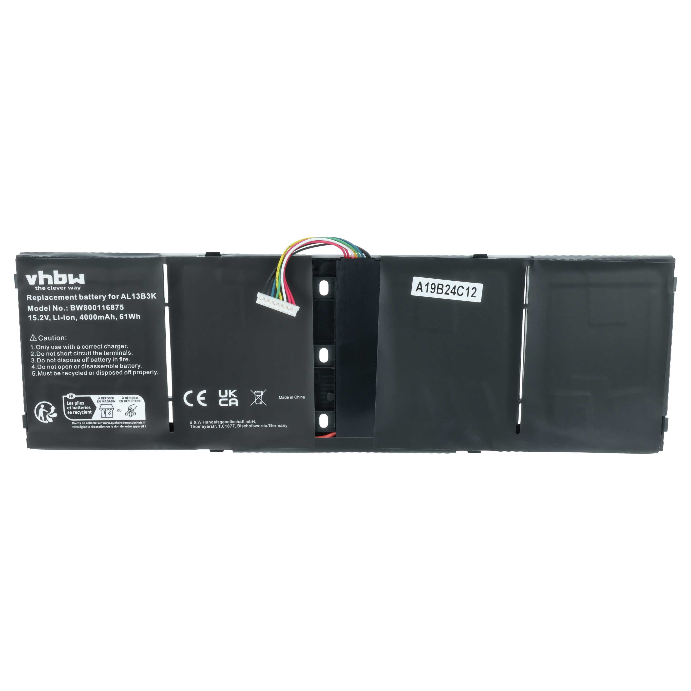 Akumulator do laptopa zamiennik Acer 4ICP6/60/78, 41CP6/60/80, 41CP6/60/78 - 4000 mAh 15 V Li-Ion, czarny