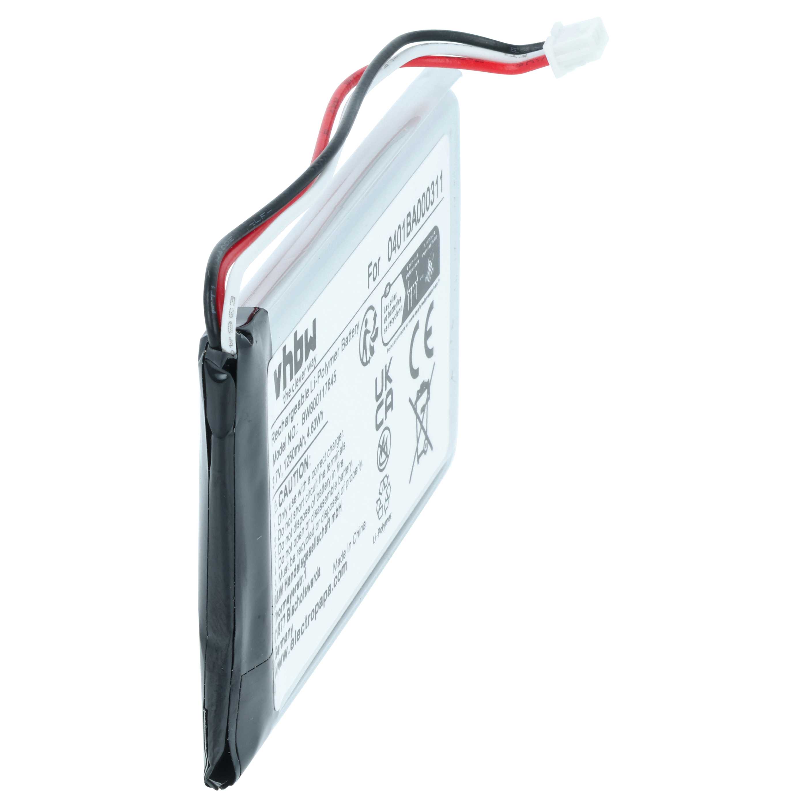 Batteria per telecomando remote controller sostituisce Elca 0401BA000311 - 1250mAh 3,7V Li-Poly