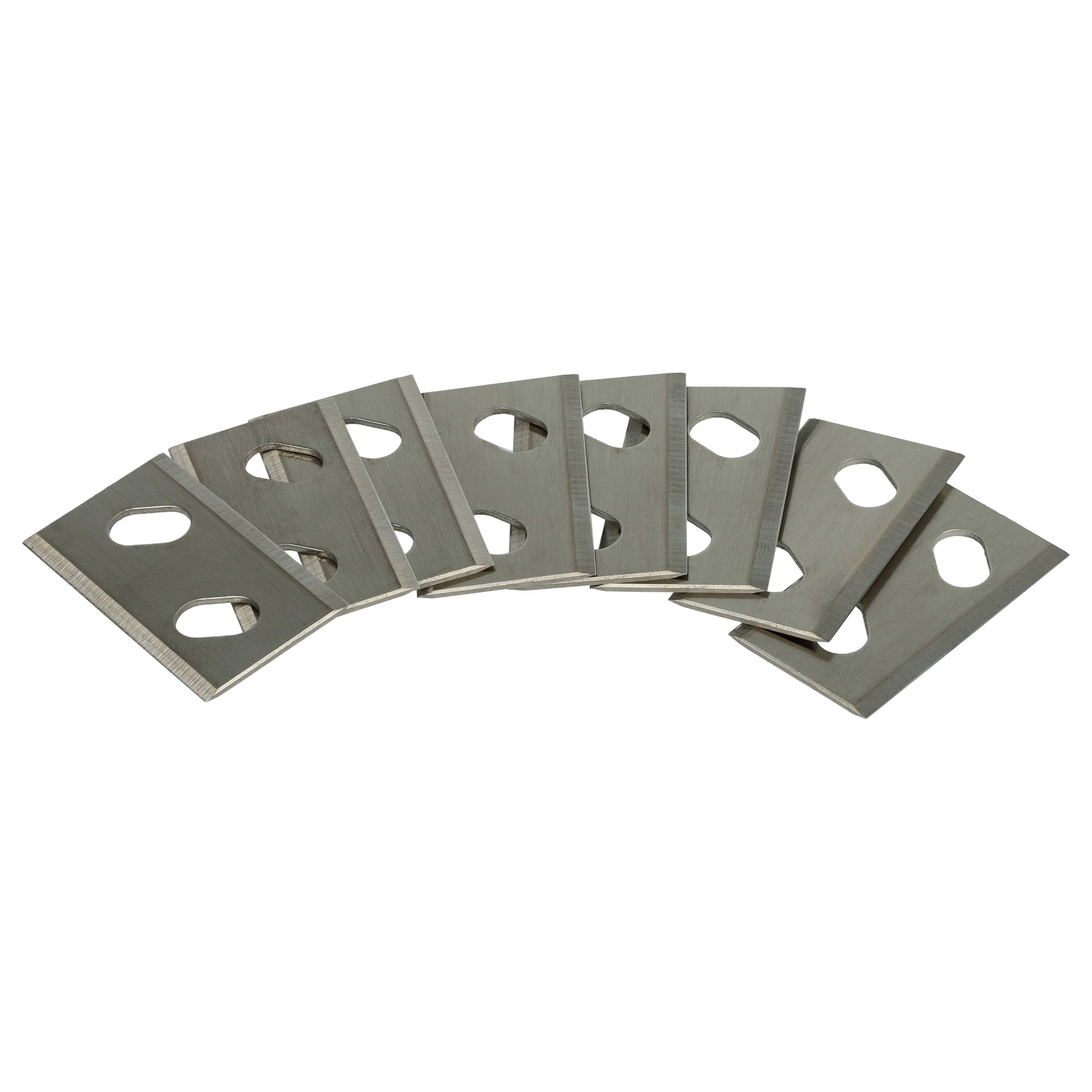 8x Exchange Blade replaces Arnold 1111-M6-1008 Cordless Lawnmower etc.chrome-carbon steel, Silver