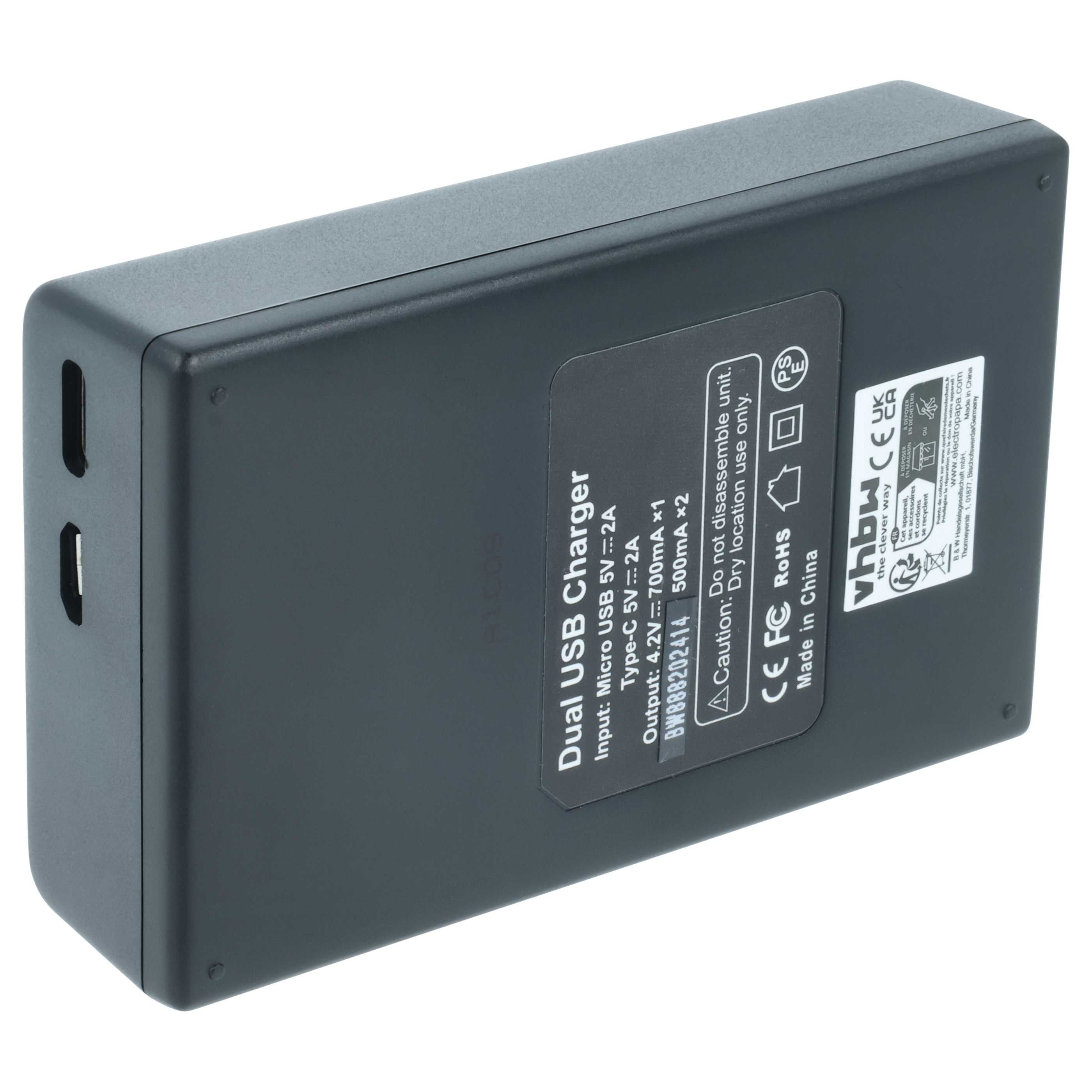 Battery Charger replaces Sony BC-CSXB, BC-DCY for Hasselblad Digital Camera etc. - 0.5 A, 4.2 V