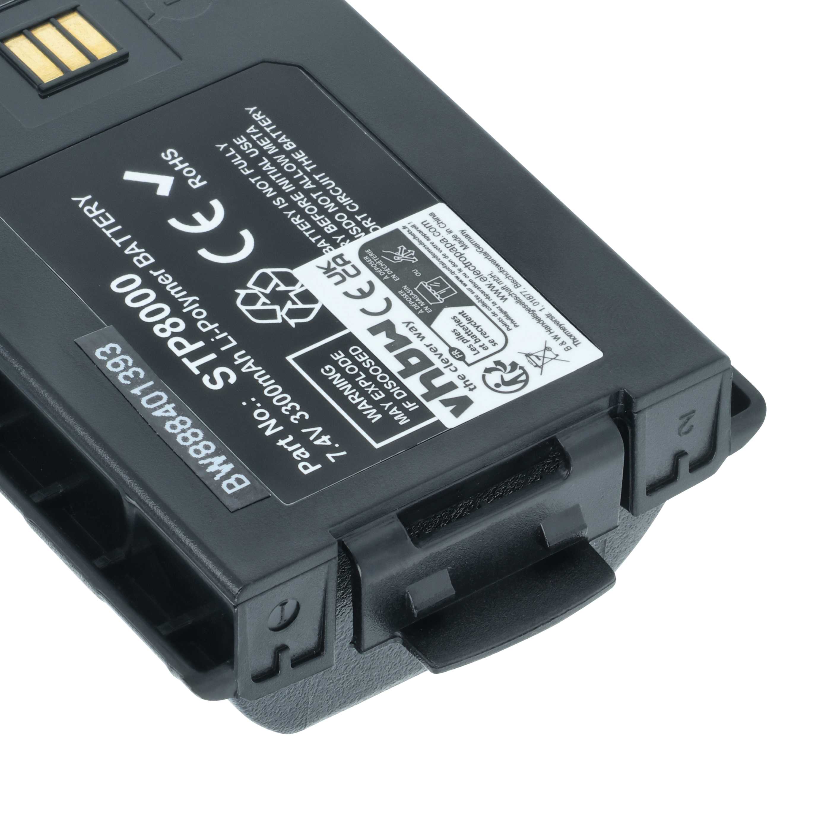 Radio Battery replaces Sepura 300-01174, 300-01175, 300-00635, 300-00631, 300-00634 - 3300 mAh 7.4 V Li-Ion