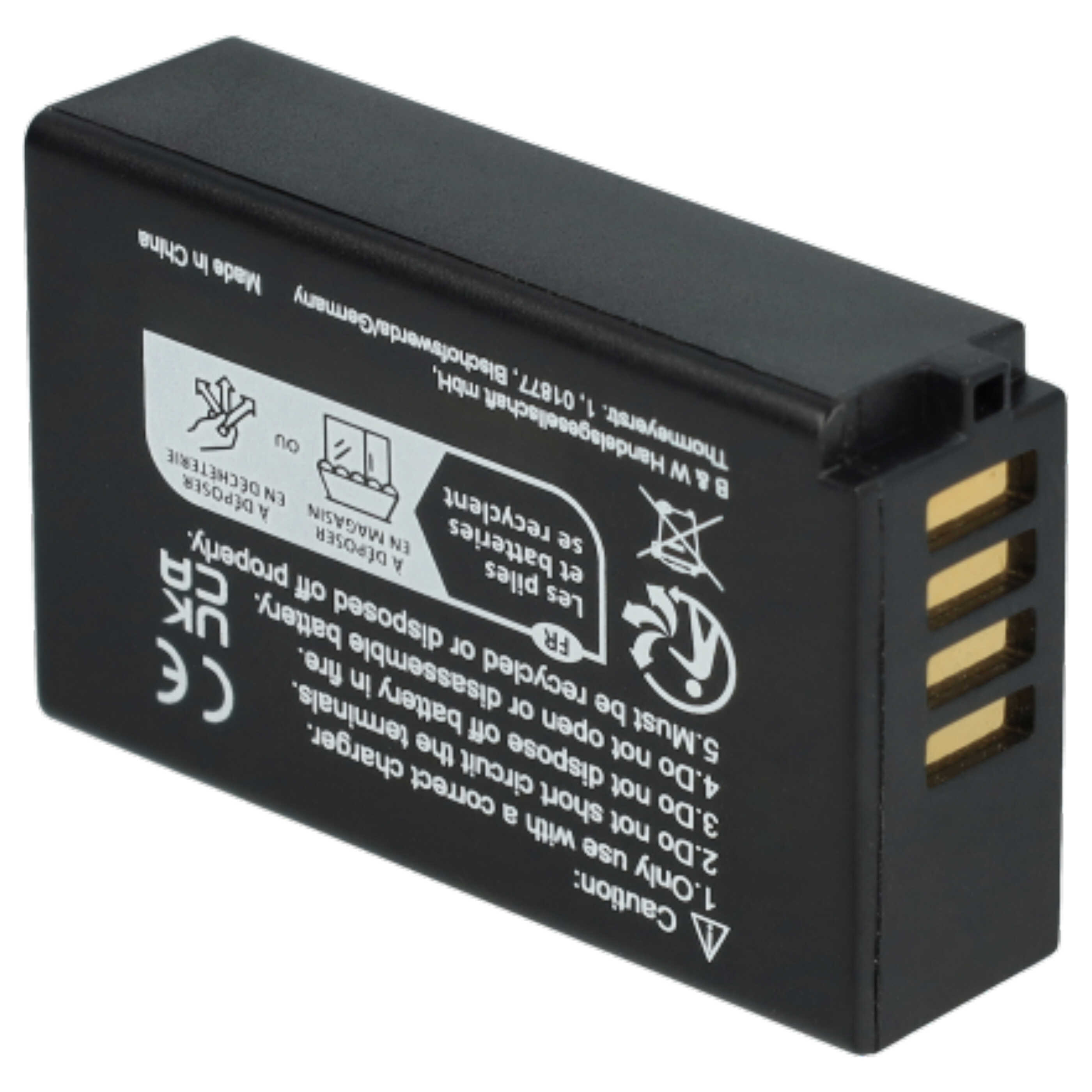 3x Battery replaces Nikon EN-EL20a, EN-EL20 - 850mAh, 7.4V, Li-Ion
