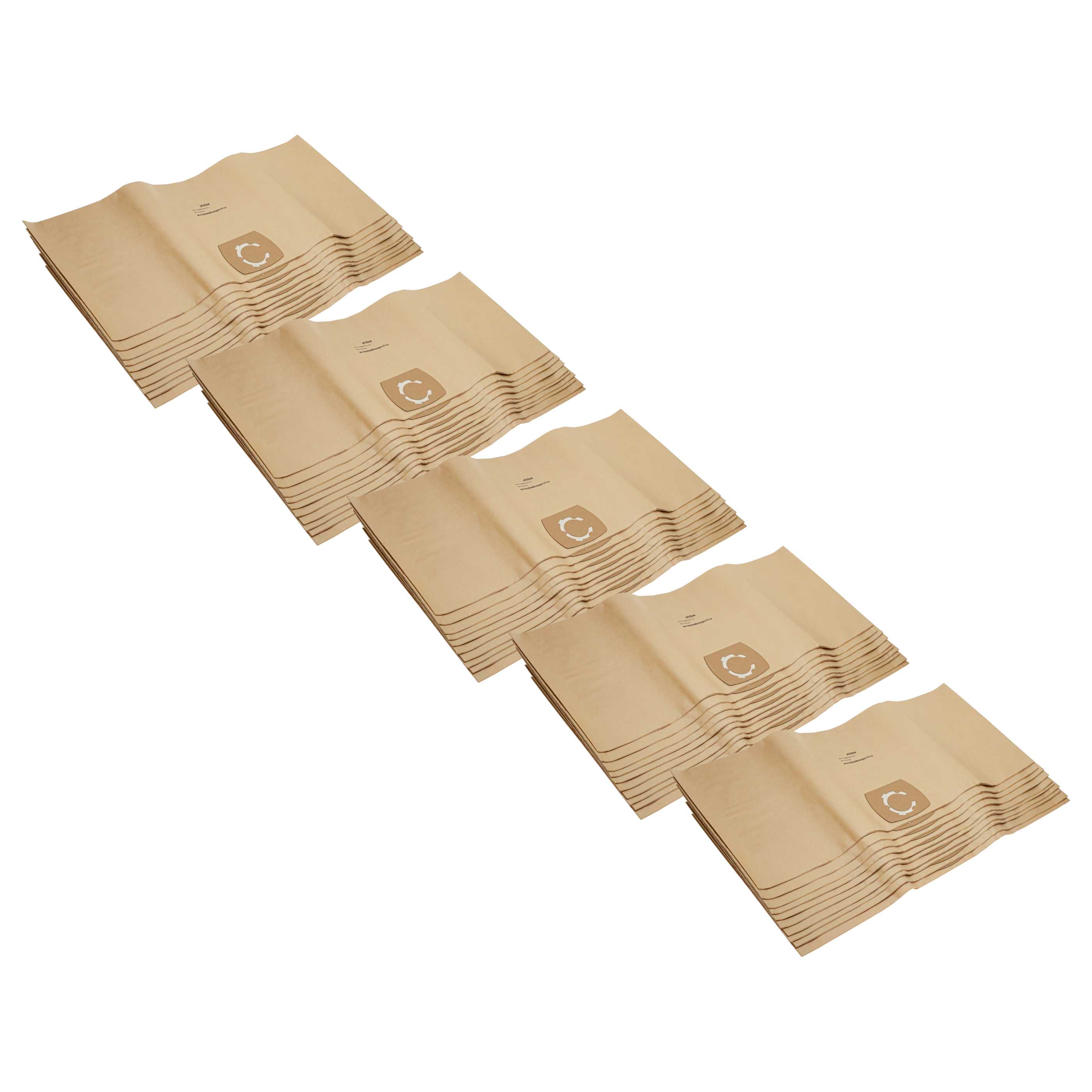 50x Sac remplace Swirl VAC 130, K 222 (30 l), R 24, Uni 30 pour aspirateur Thomas - papier