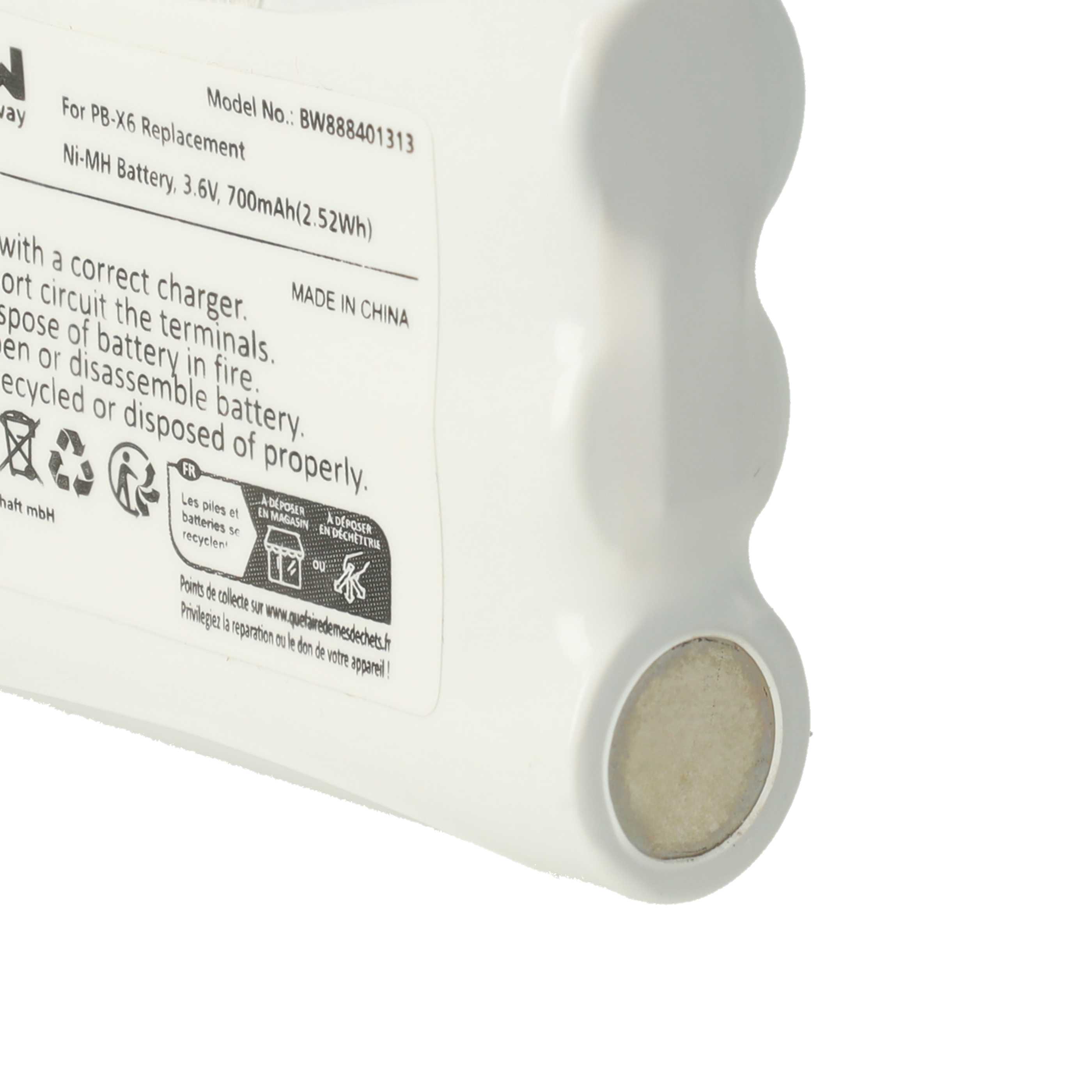 Radio 5x Battery replaces Midland PB-X6 - 700 mAh 3.6 V NiMH