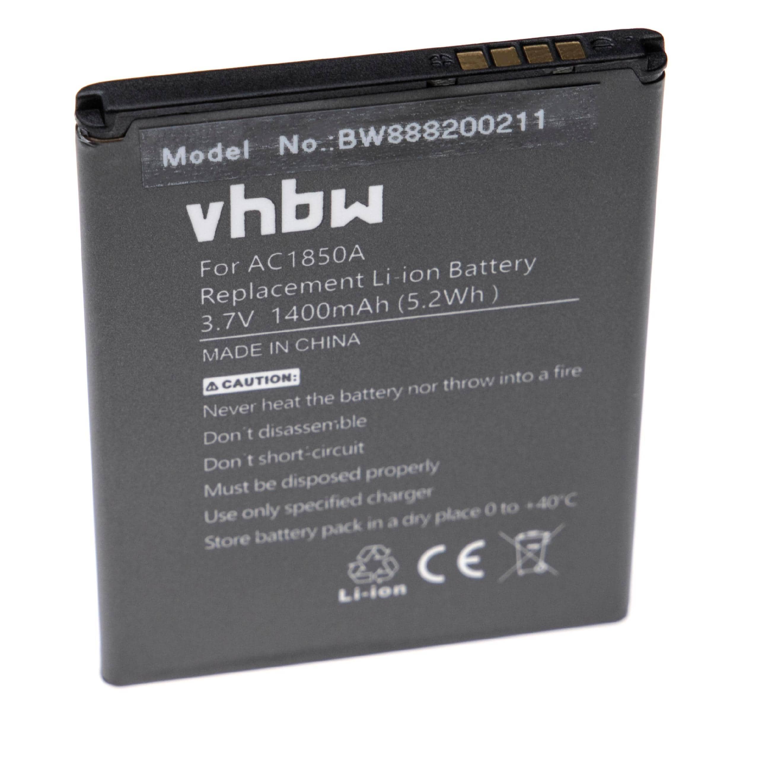 Batería reemplaza Archos AC1850A, TBW5986, AC300CA para móvil, teléfono Archos - 1400 mAh 3,7 V Li-Ion