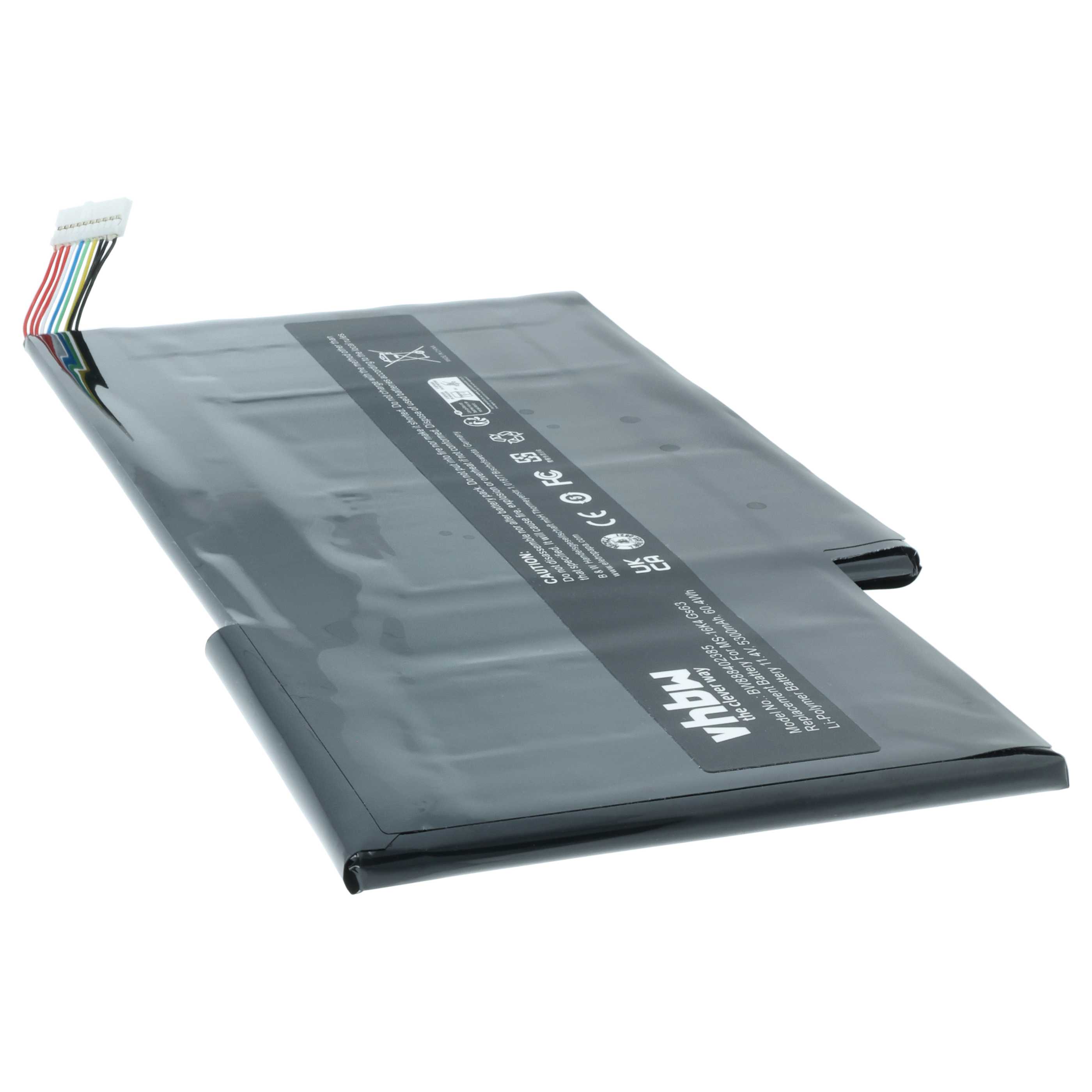 Akumulator do laptopa zamiennik MSI MS-17B1, MS-16K4, BTY-U6J, BTY-M6J, MS-17B4 - 5300 mAh 11,4 V LiPo