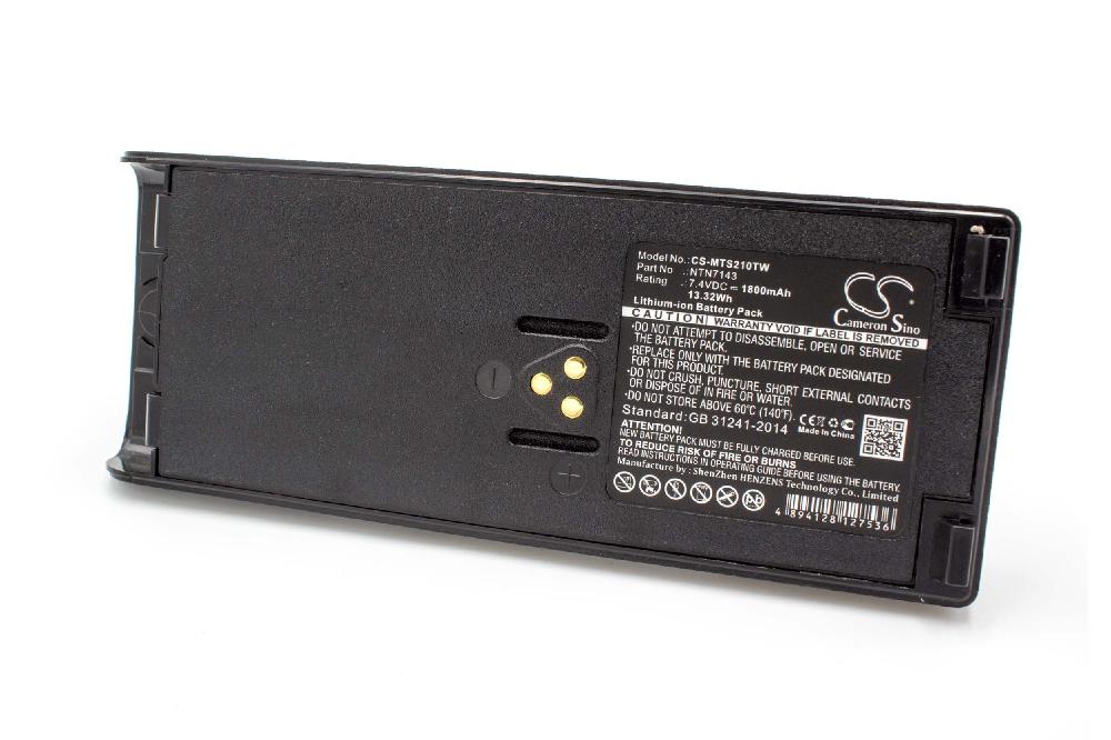 Batterie remplace Motorola NTN7143A, NTN7143, FuG11b, NTN7143B pour radio talkie-walkie - 1800mAh 7,4V Li-ion