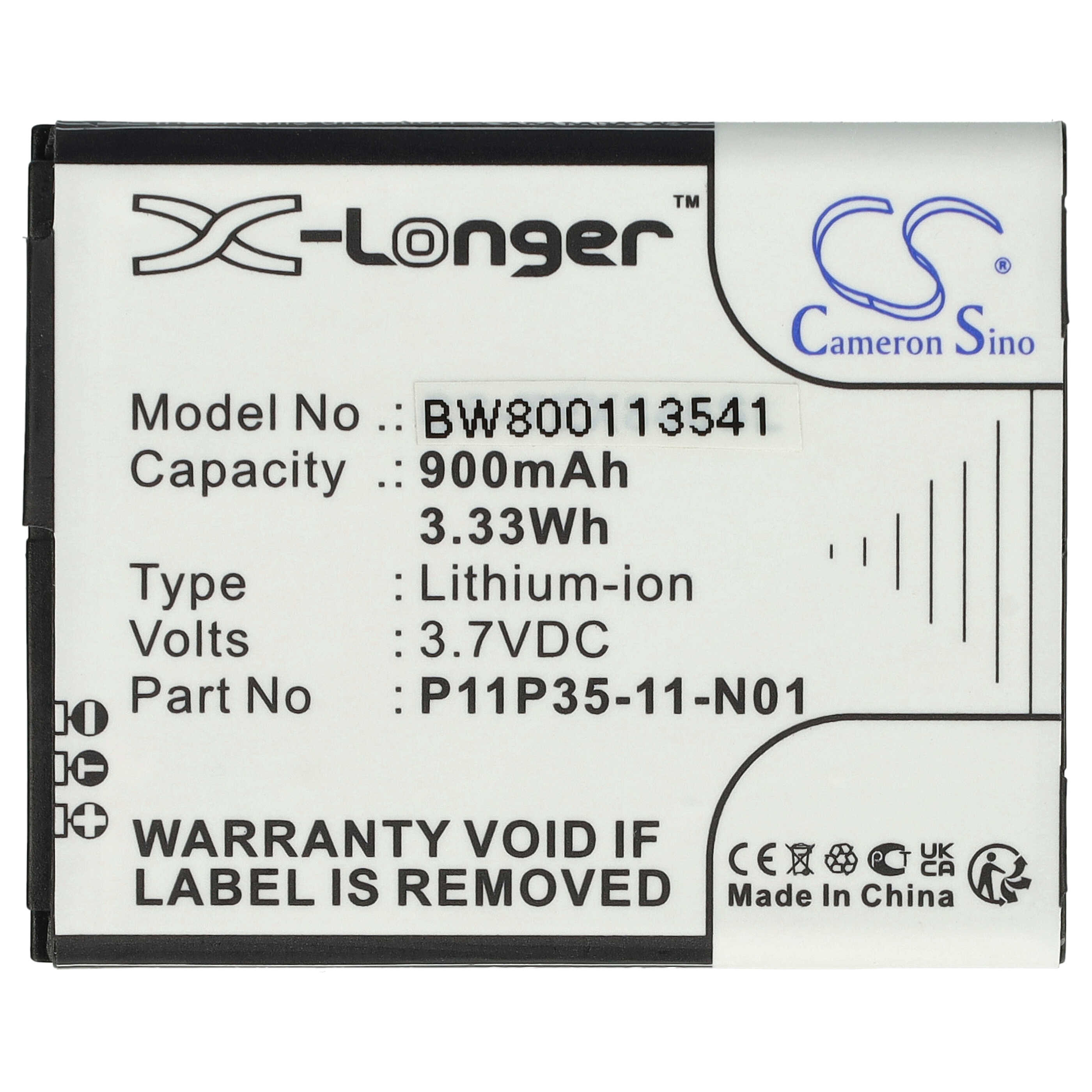 Batterie remplace Texas Instruments 3.7L12005SPA pour calculatrice - 900mAh 3,7V Li-ion