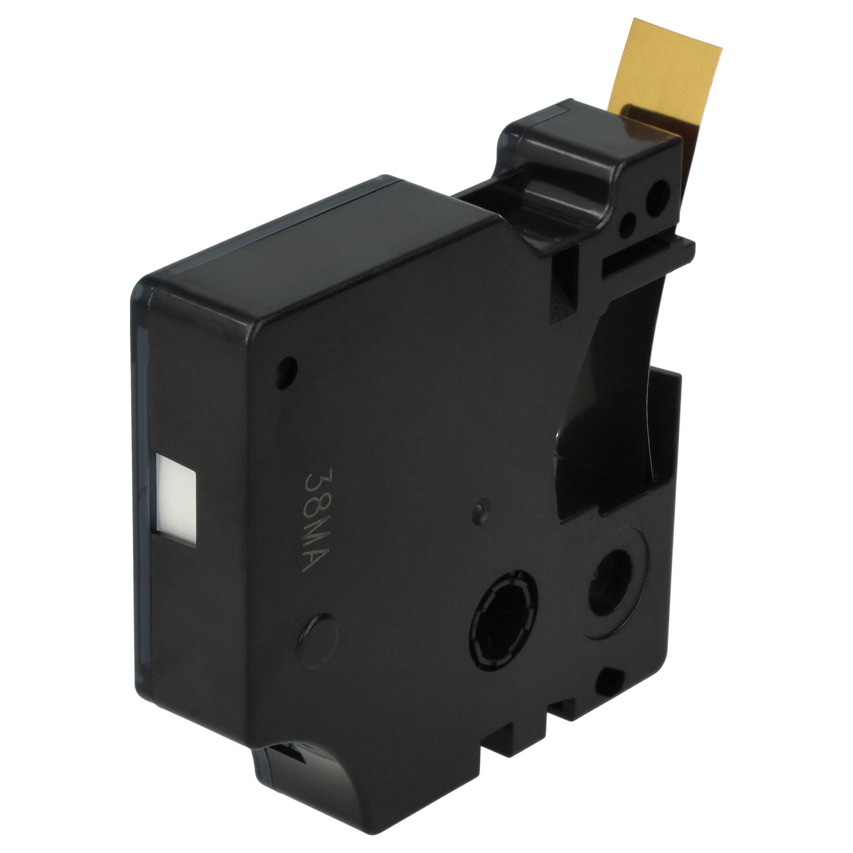 Label Tape replaces Dymo 45023, D1 - 12 mm Black to Gold