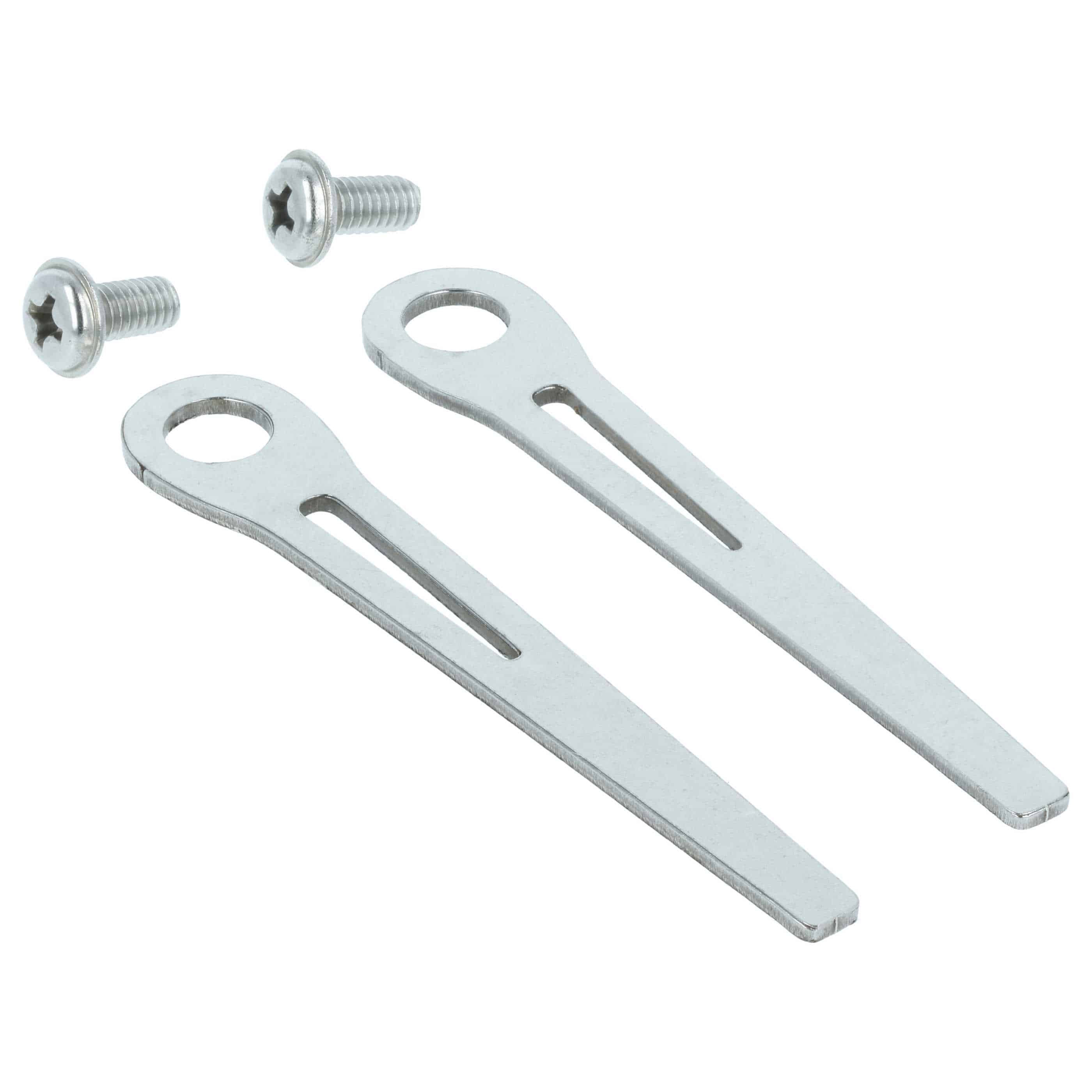 vhbw 3 Part Accessory Set for Mr.Gardener Mower etc. - Black Silver