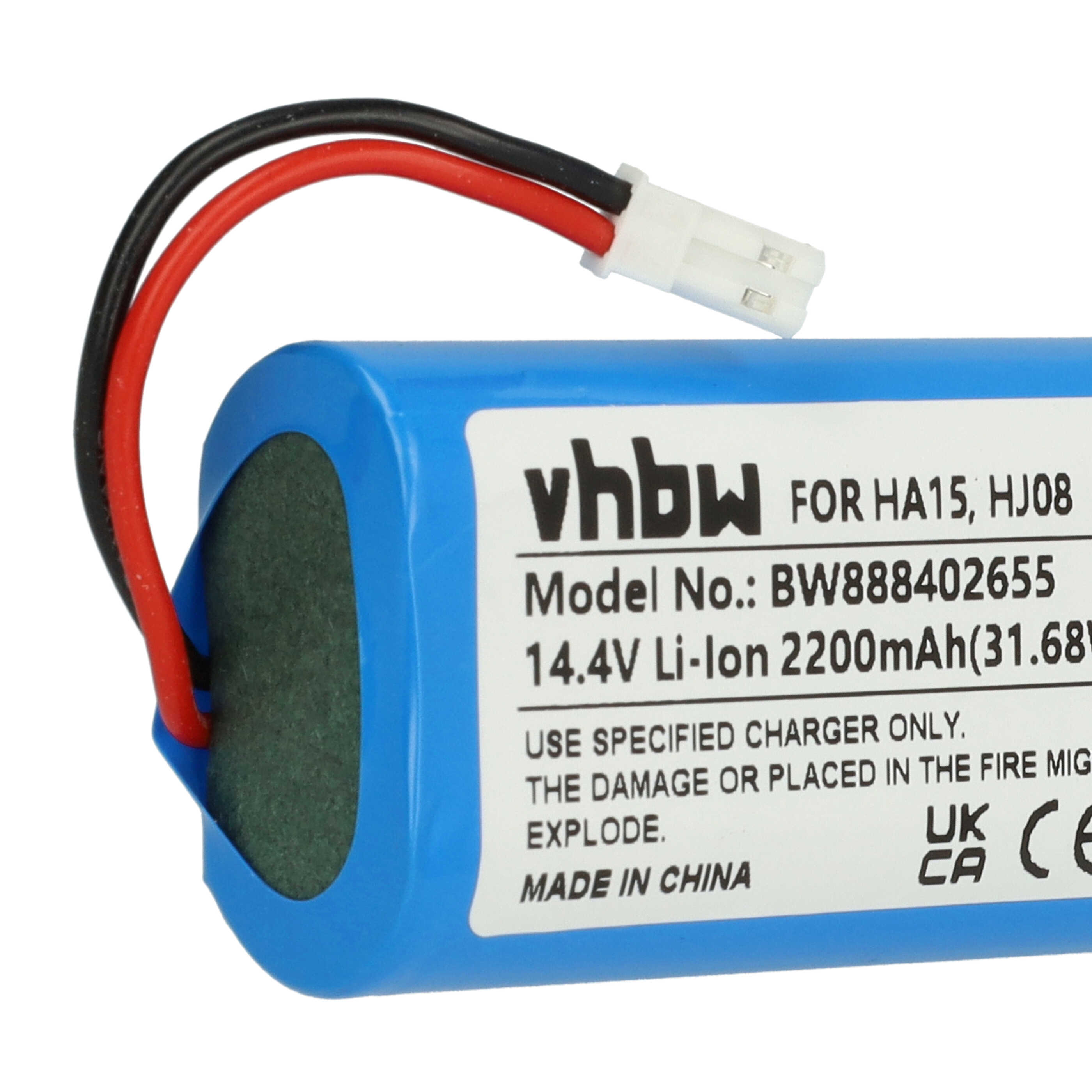 Batterie remplace iLife Ay-18650B4, 18650B4-4S1P-AGX-2 pour robot aspirateur - 2200mAh 14,4V Li-ion