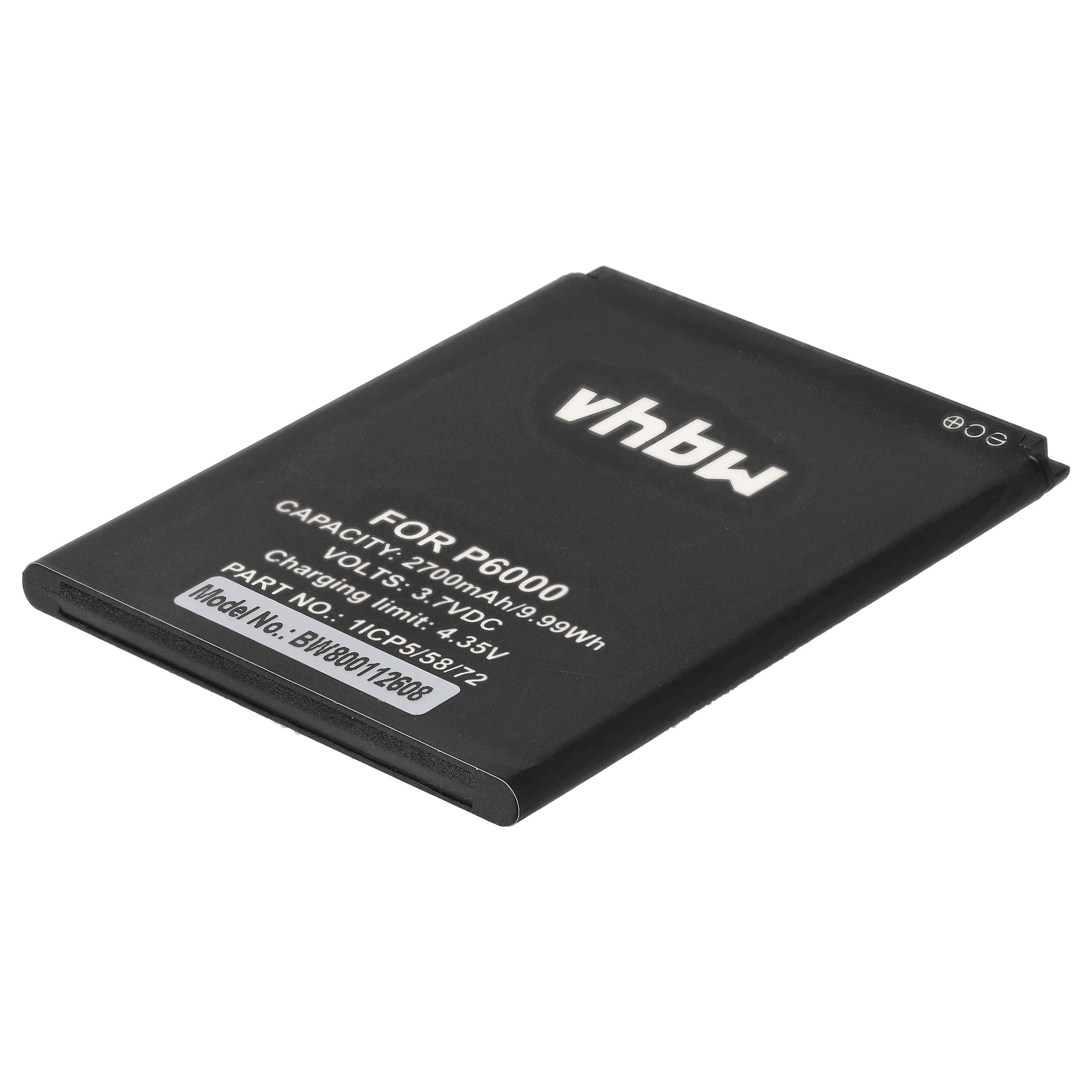 Batterie remplace Elephone 1ICP5/58/72, SCMI2S12A0029821 téléphone portable Elephone - 2700mAh 3,7V Li-ion