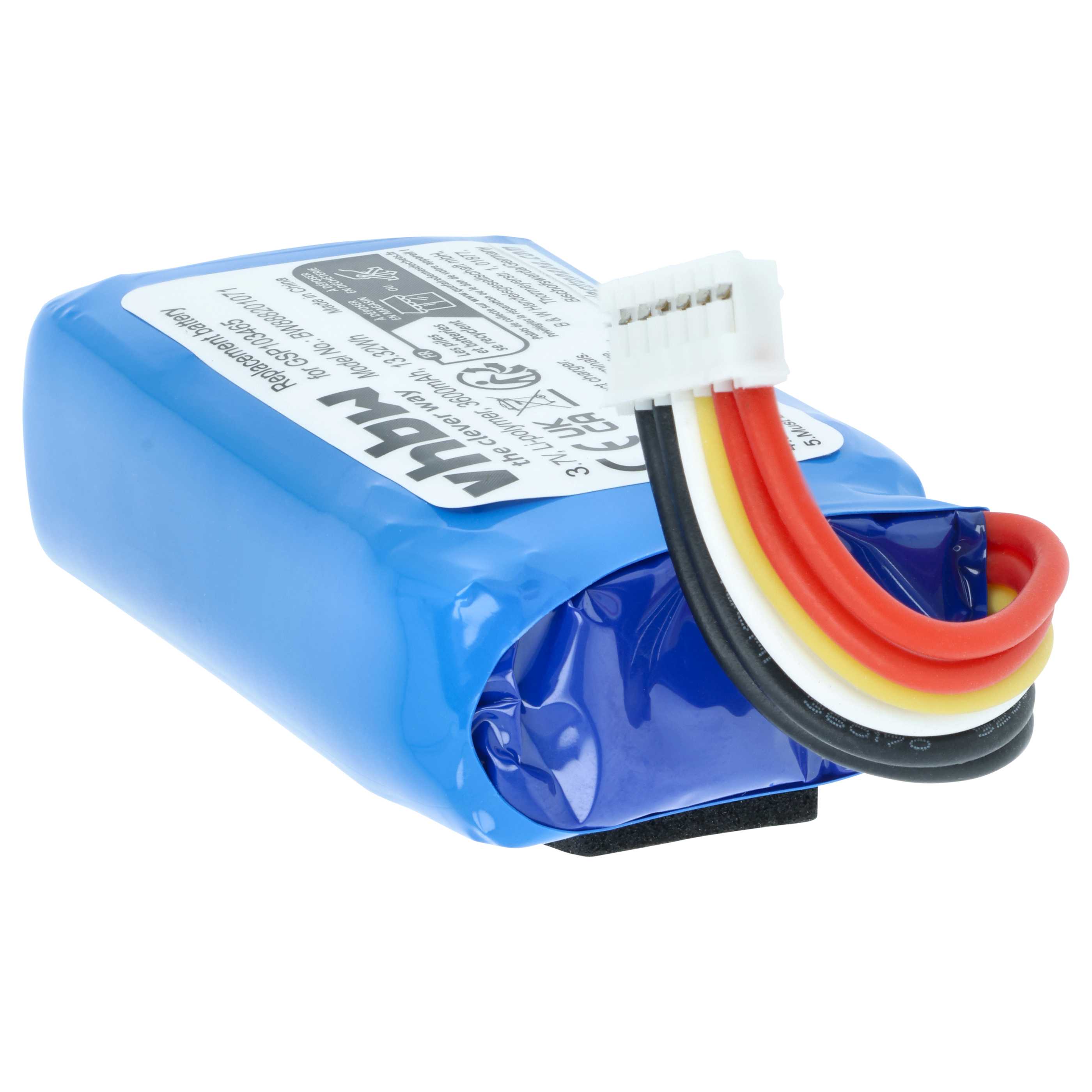 Batteria sostituisce JBL GSP103465 per altoparlanti - 3600mAh 3,7V Li-Poly