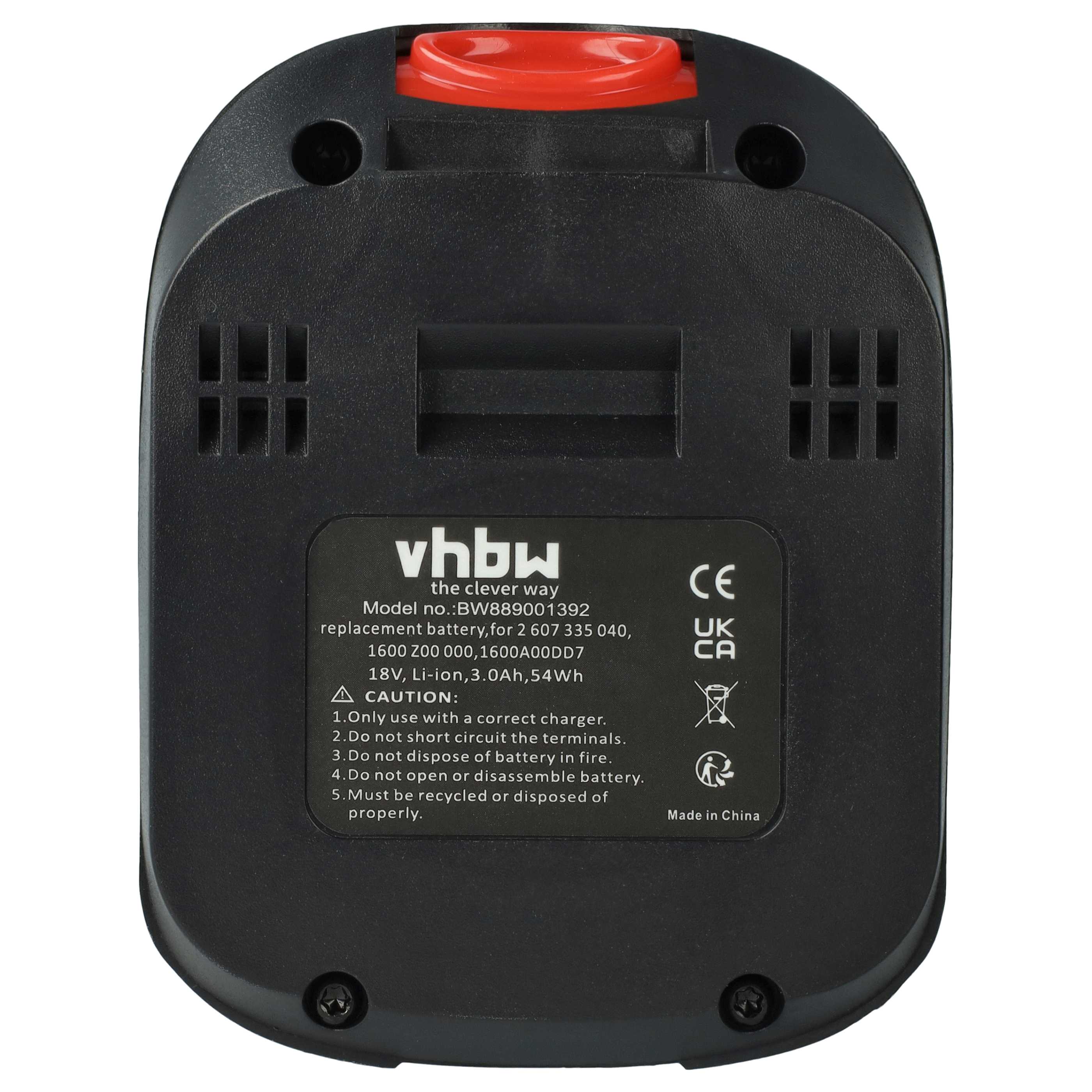 2x Battery replaces Bosch 1 600 Z00 000, 1 600 A00 DD7 Electric Power Tool - 3000 mAh, 18 V, Li-Ion